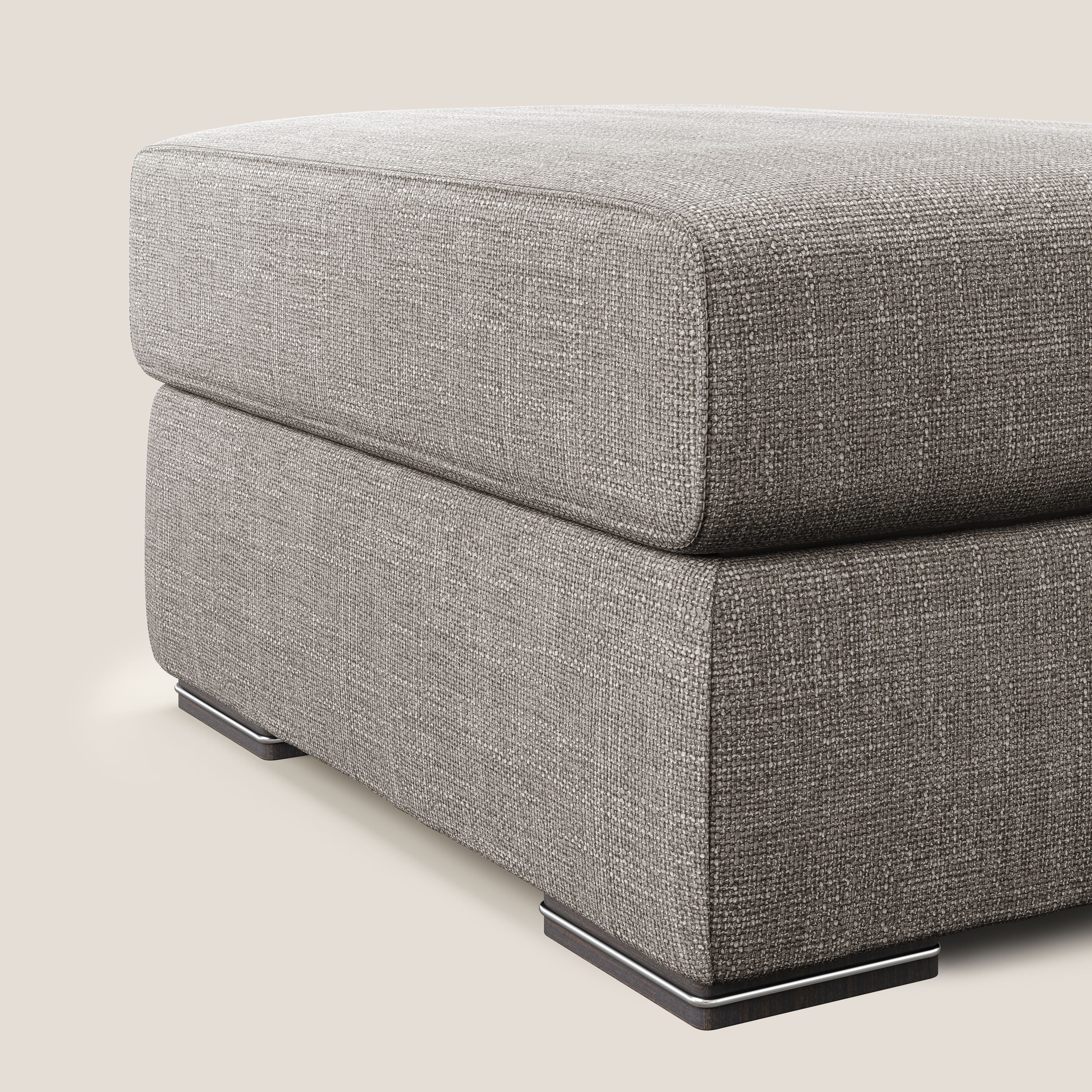 Sun pouf coffre en tissu imperméable doux entrelacé T06 Taupe tortora - Image 4