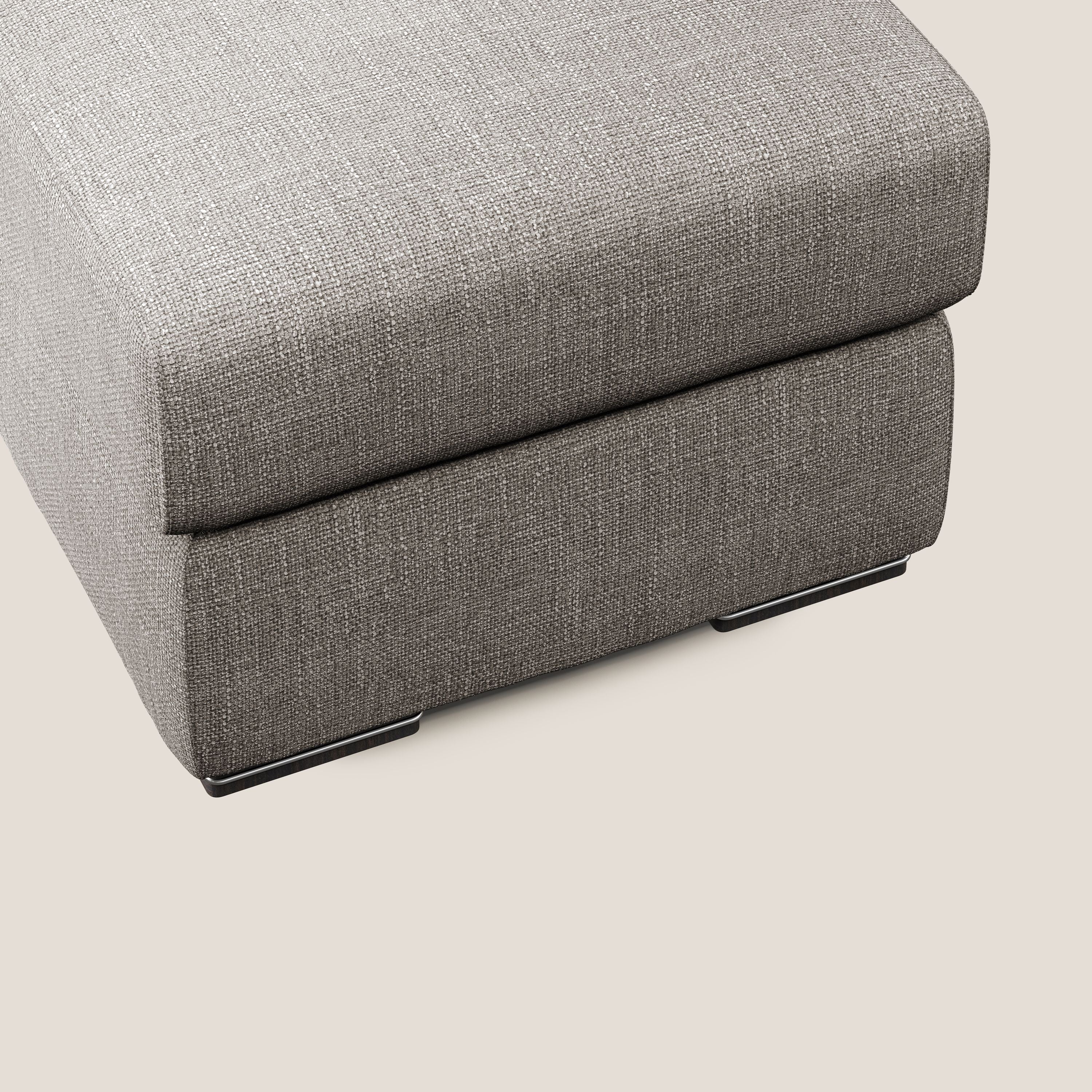 Sun pouf coffre en tissu imperméable doux entrelacé T06 Taupe tortora - Image 5