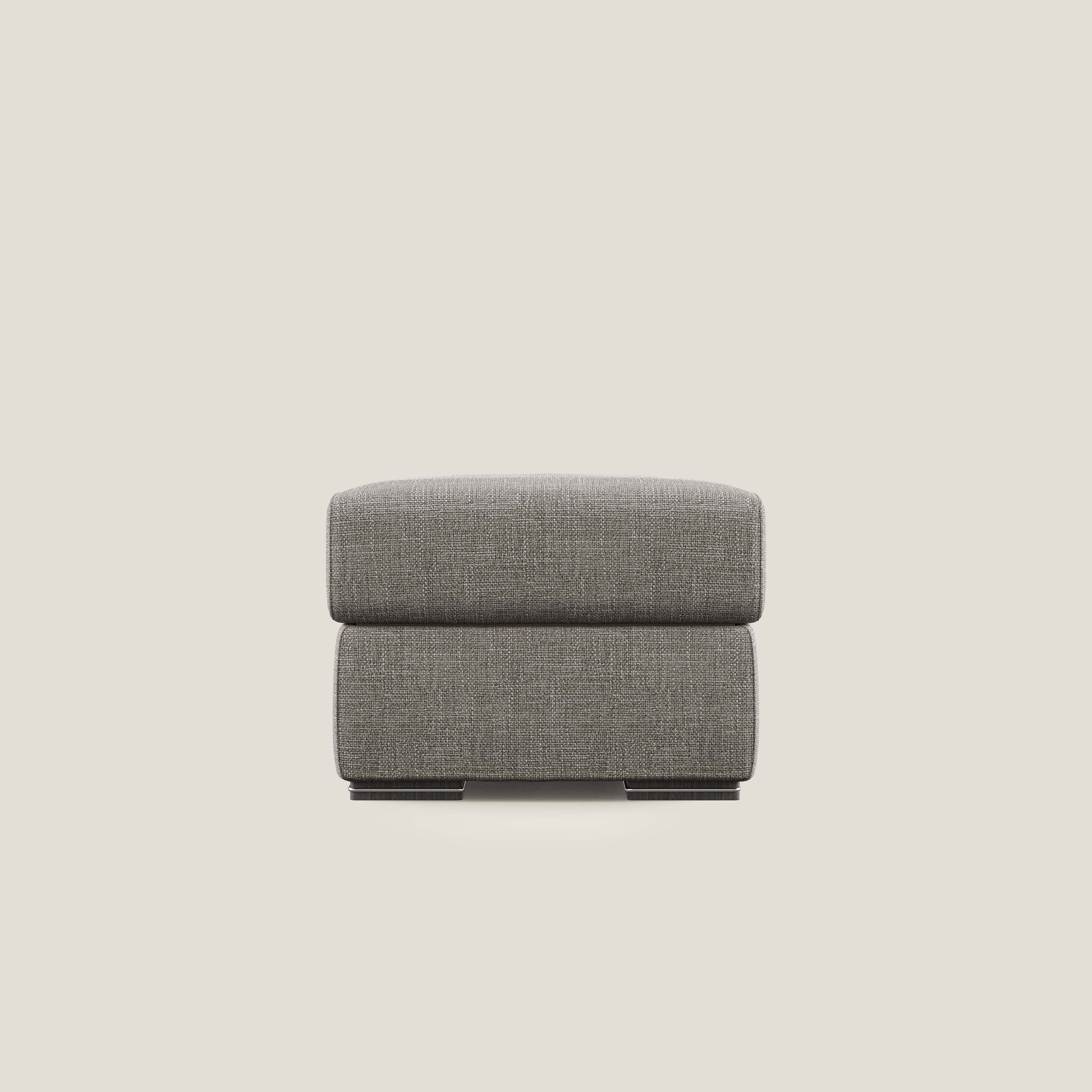 Sun pouf coffre en tissu imperméable doux entrelacé T06 Taupe tortora - Image 8