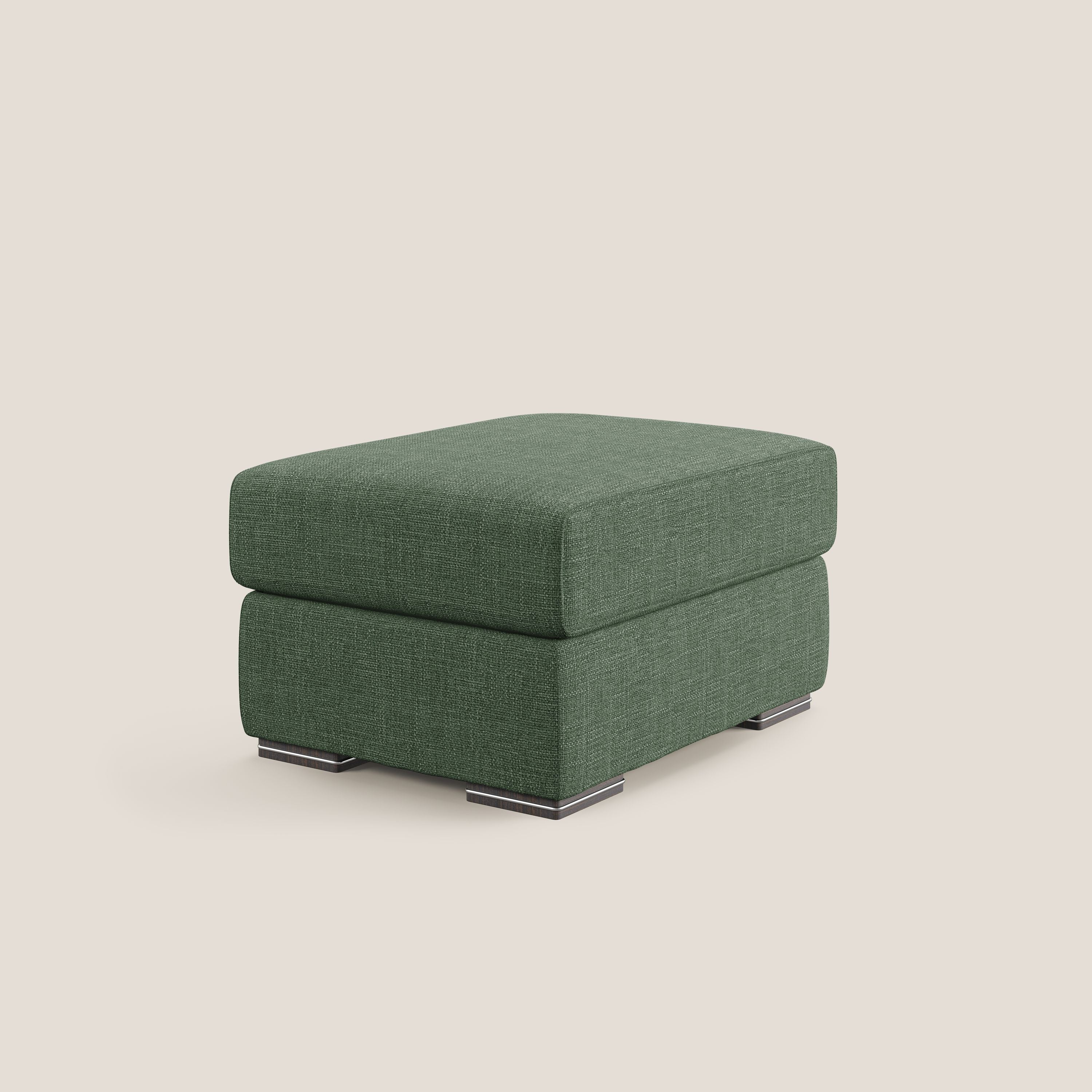 Sun pouf coffre en tissu imperméable doux entrelacé T06 vert - Image 2