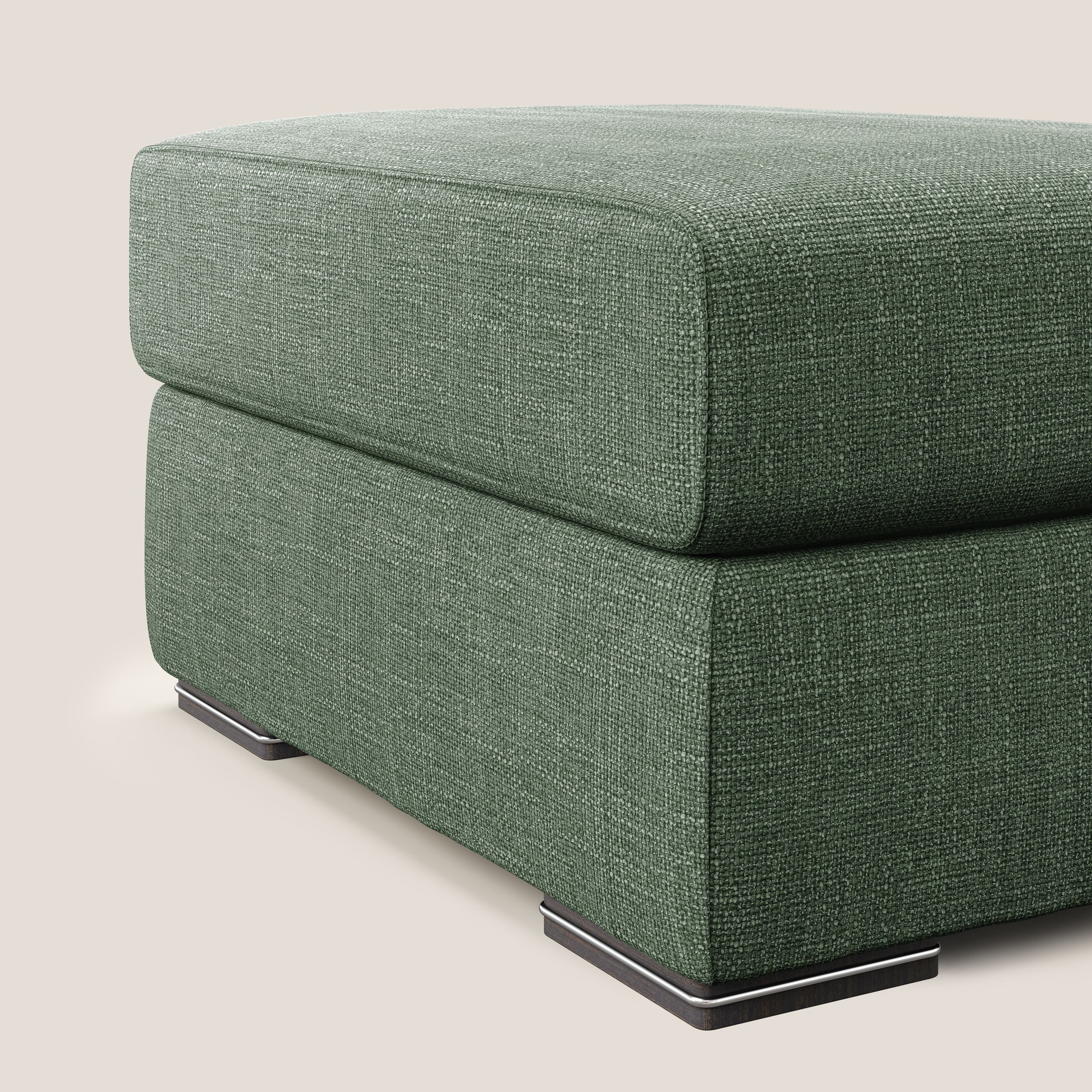 Sun pouf coffre en tissu imperméable doux entrelacé T06 vert - Image 3