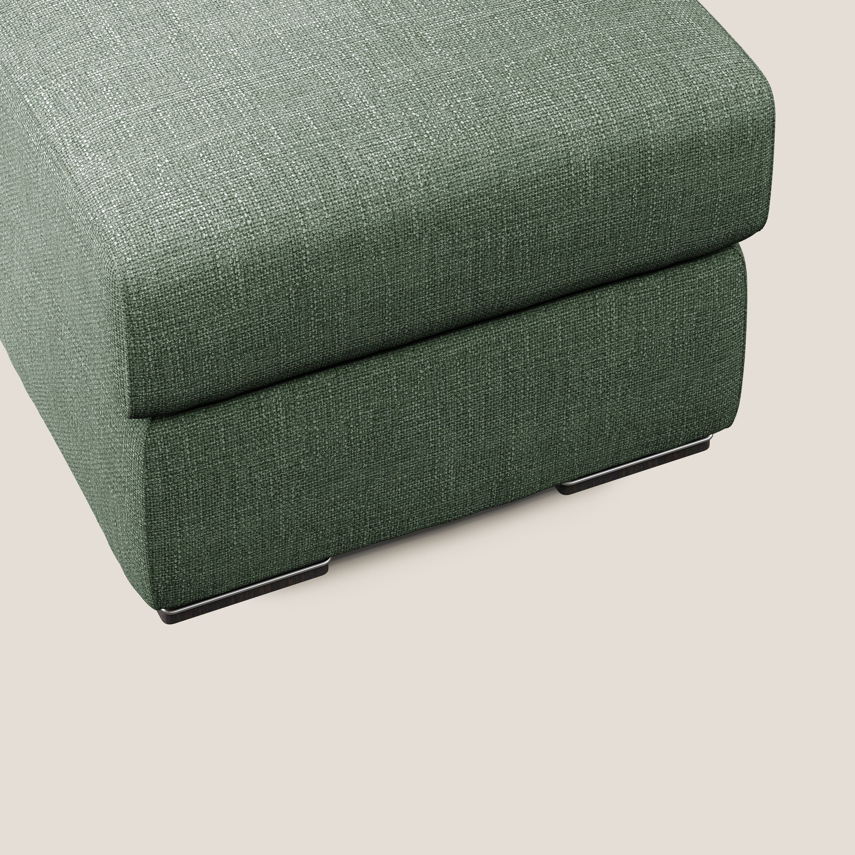 Sun pouf coffre en tissu imperméable doux entrelacé T06 vert - Image 4