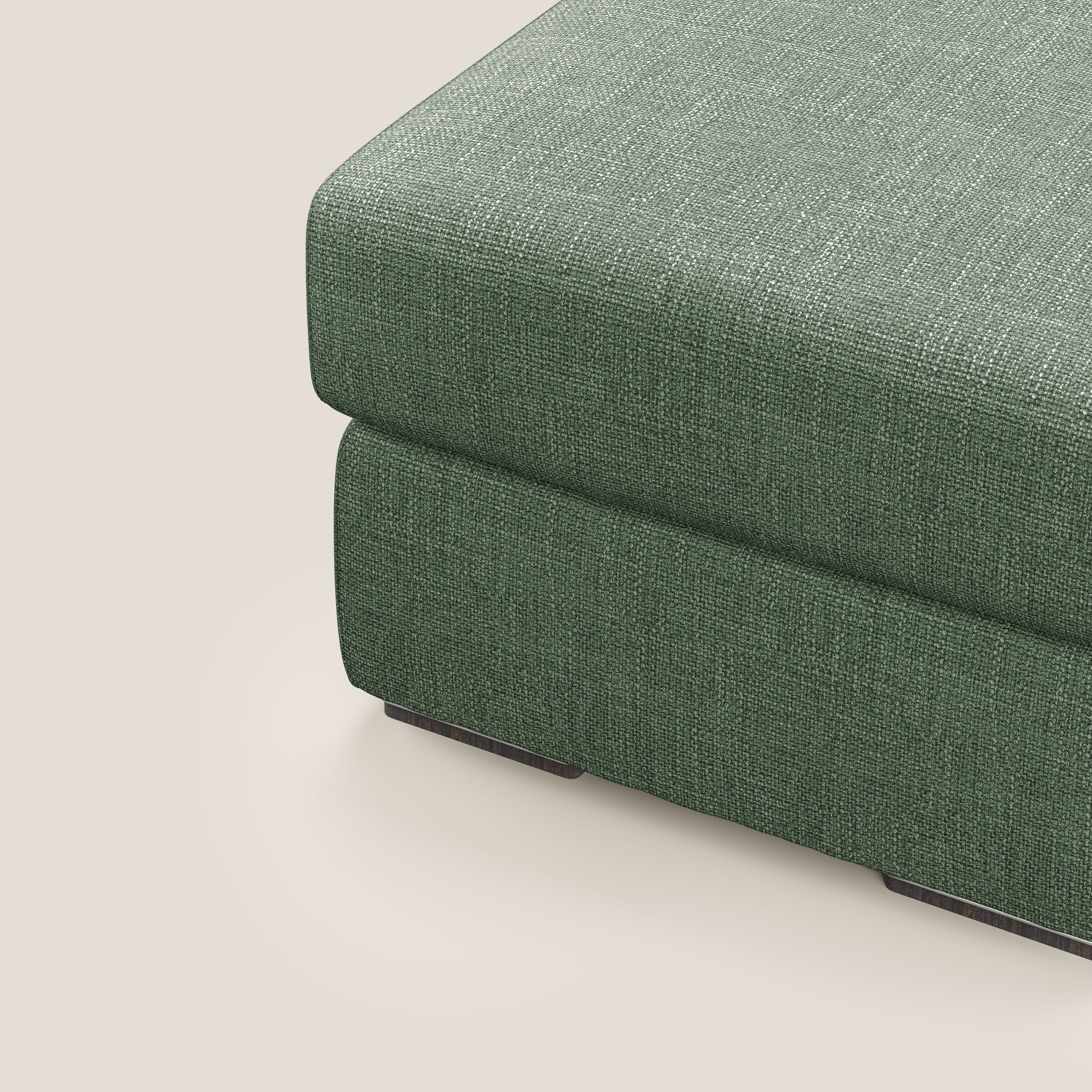Sun pouf coffre en tissu imperméable doux entrelacé T06 vert - Image 5