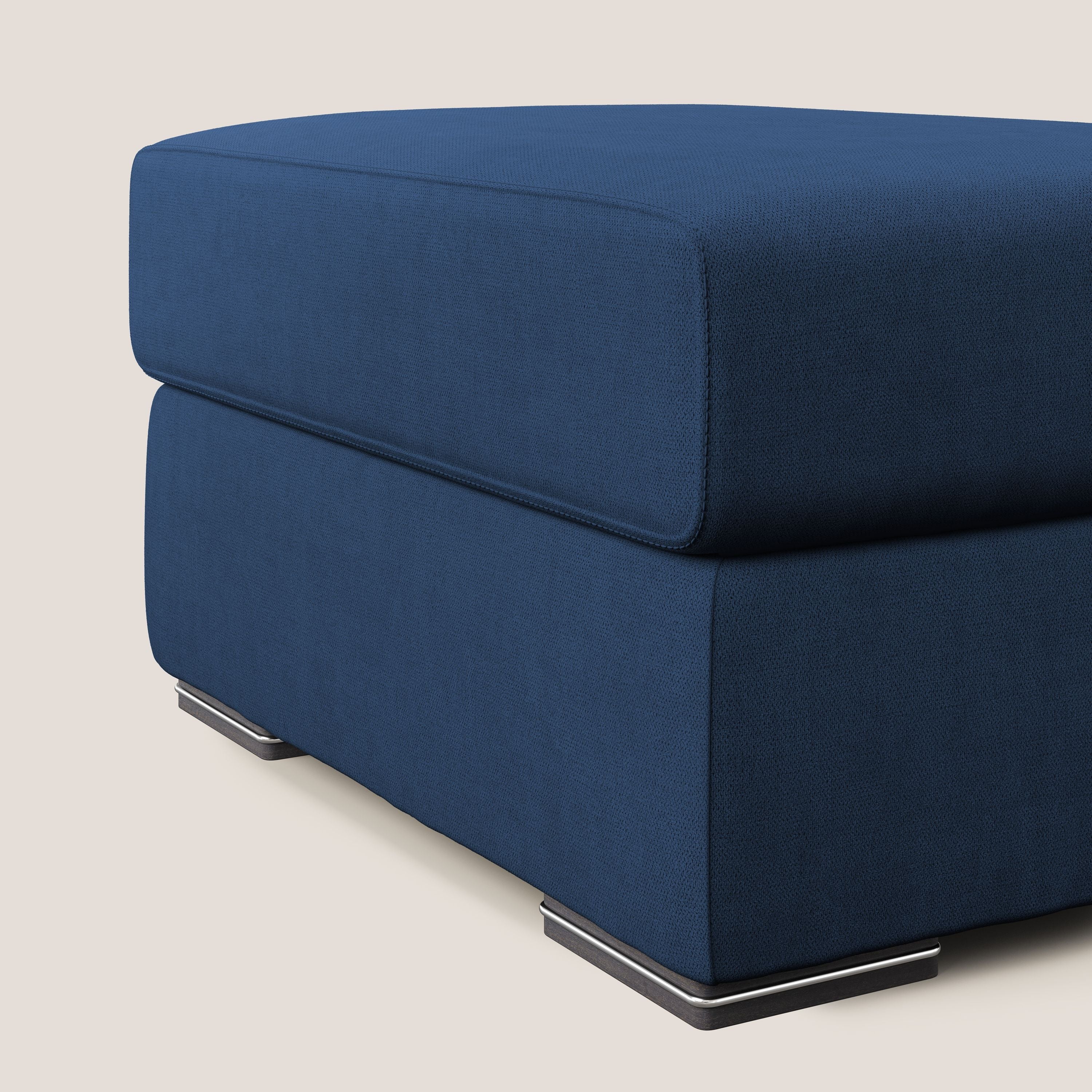 Sun pouf coffre en tissu imperméable T02 bleu - Image 3