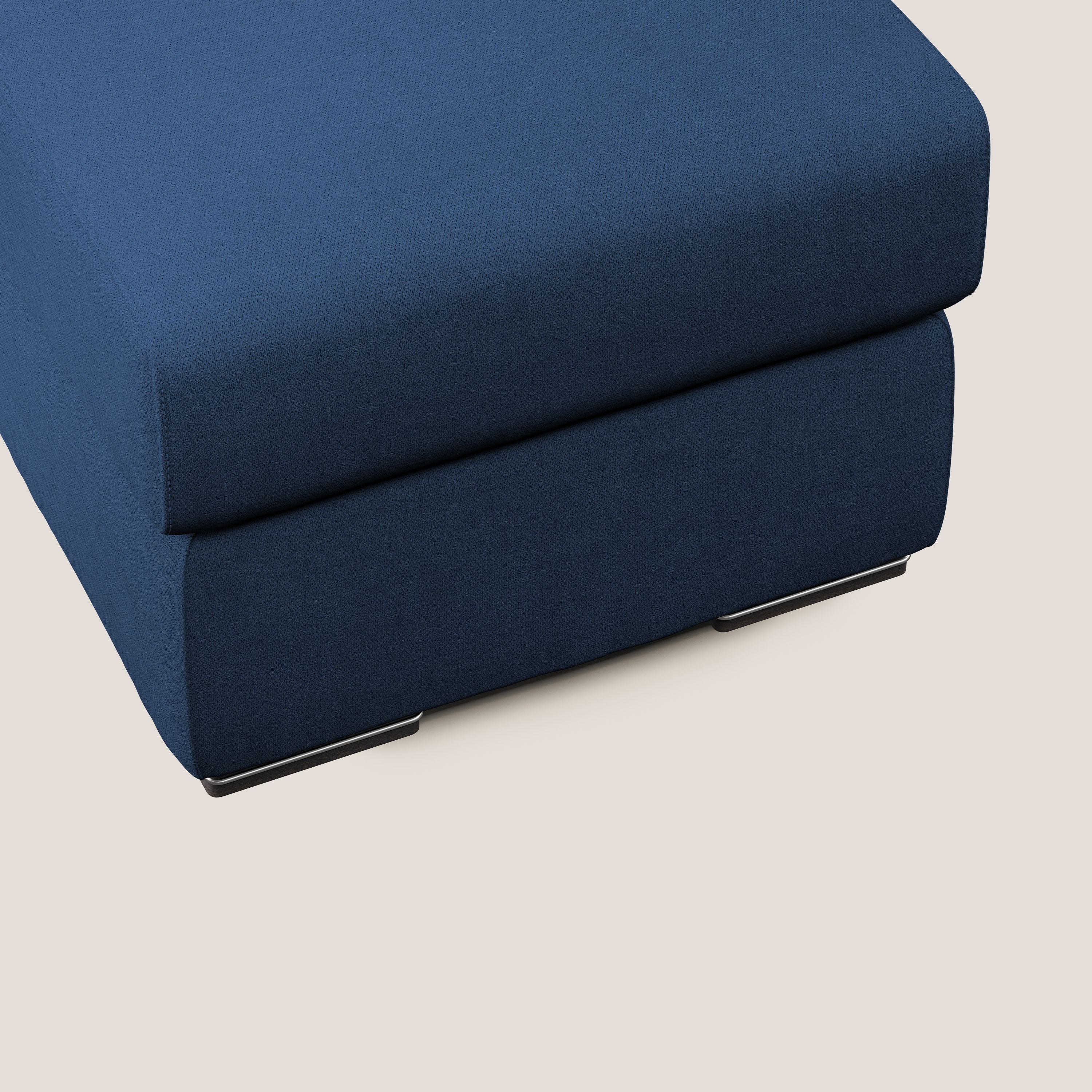 Sun pouf coffre en tissu imperméable T02 bleu - Image 4