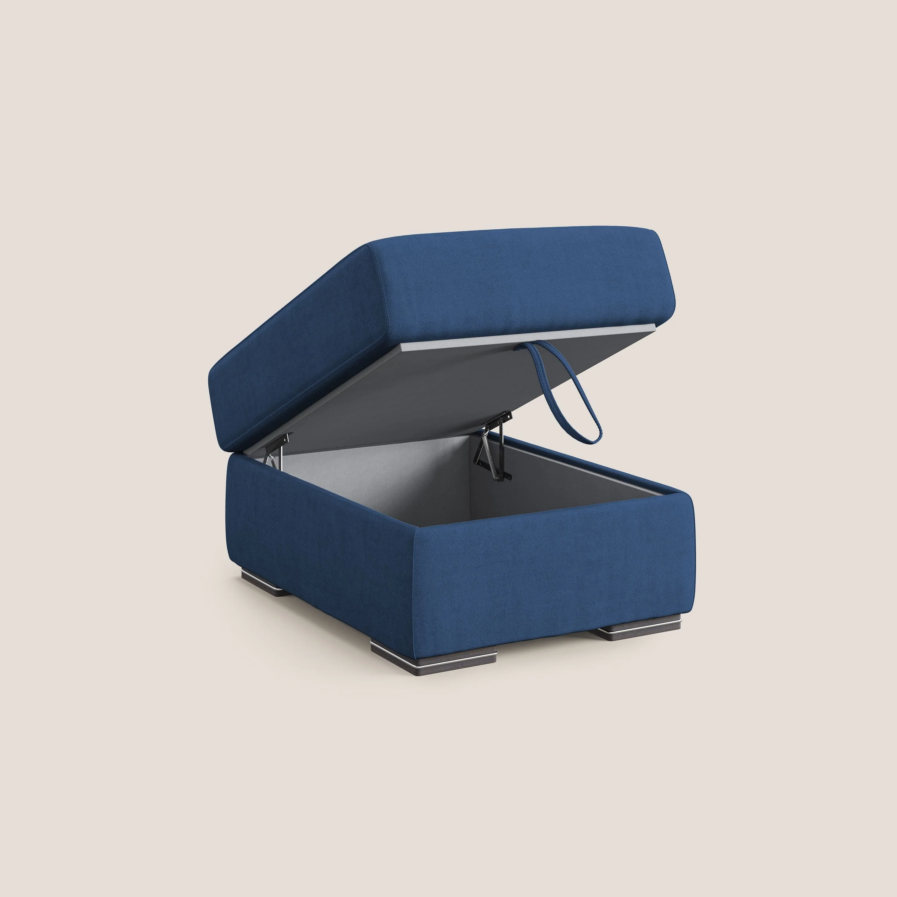 Sun pouf coffre en tissu imperméable T02 bleu - Image 6