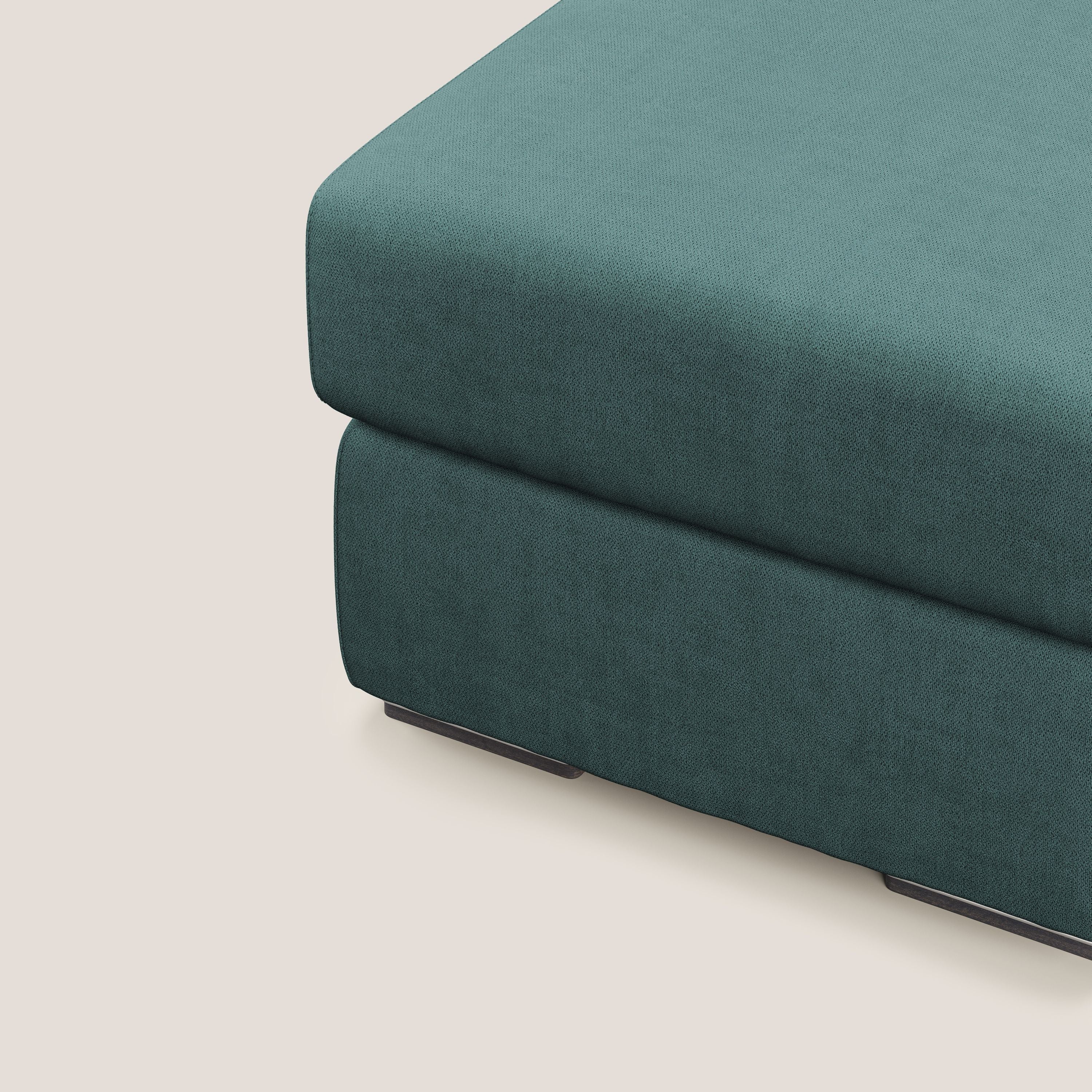 Sun pouf coffre en tissu imperméable T02 bleu canard - Image 5