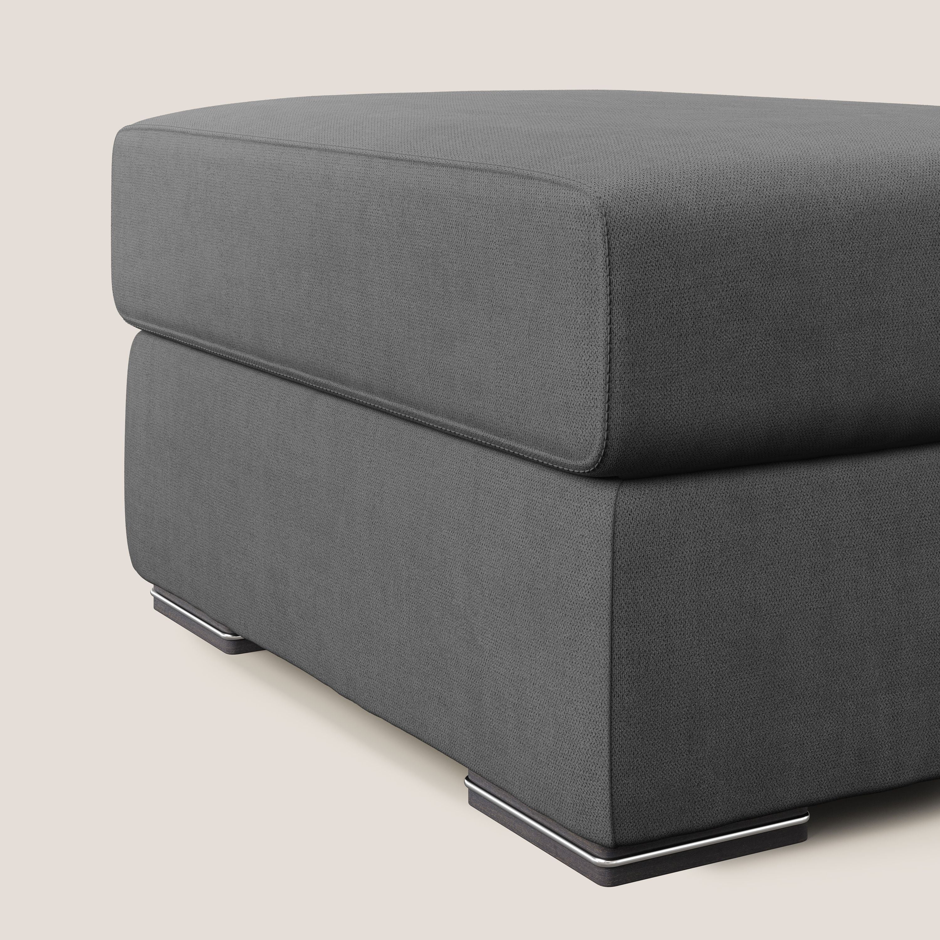 Sun pouf coffre en tissu imperméable T02 gris - Image 3