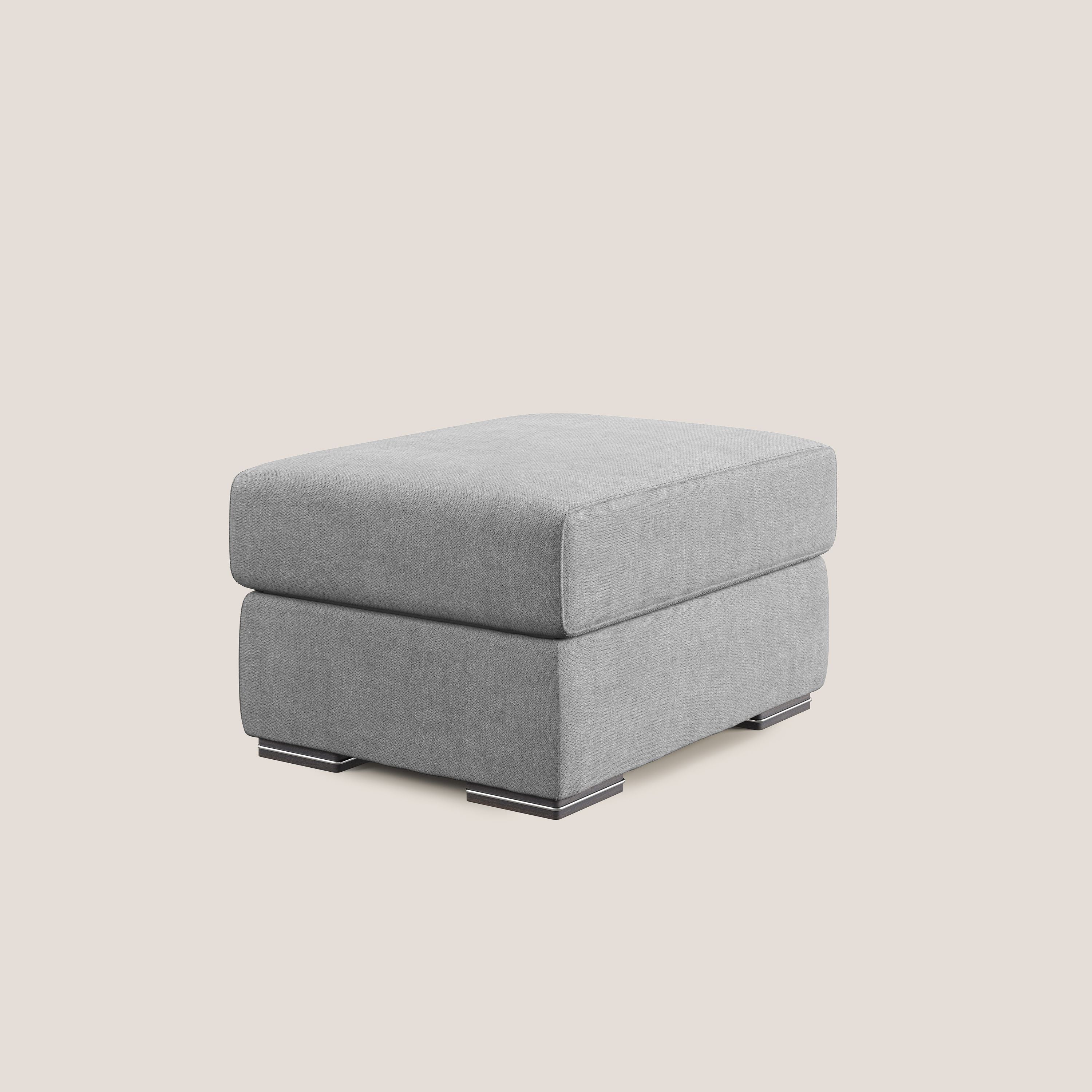 Sun pouf coffre en tissu imperméable T02 gris clair - Image 2