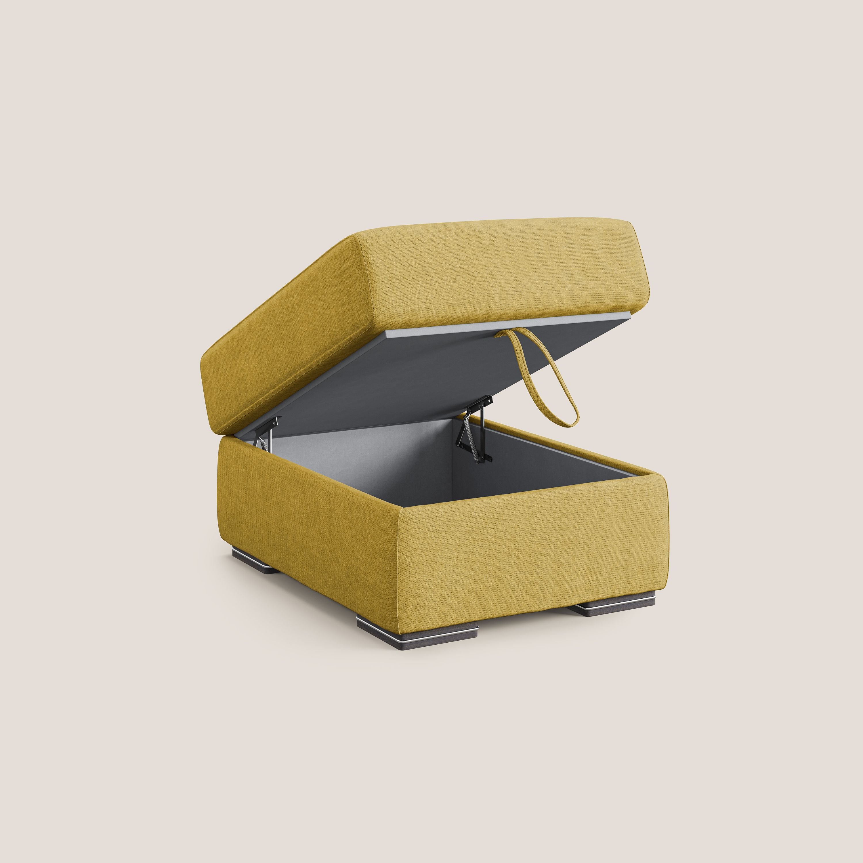 Sun pouf coffre en tissu imperméable T02 jaune - Image 2