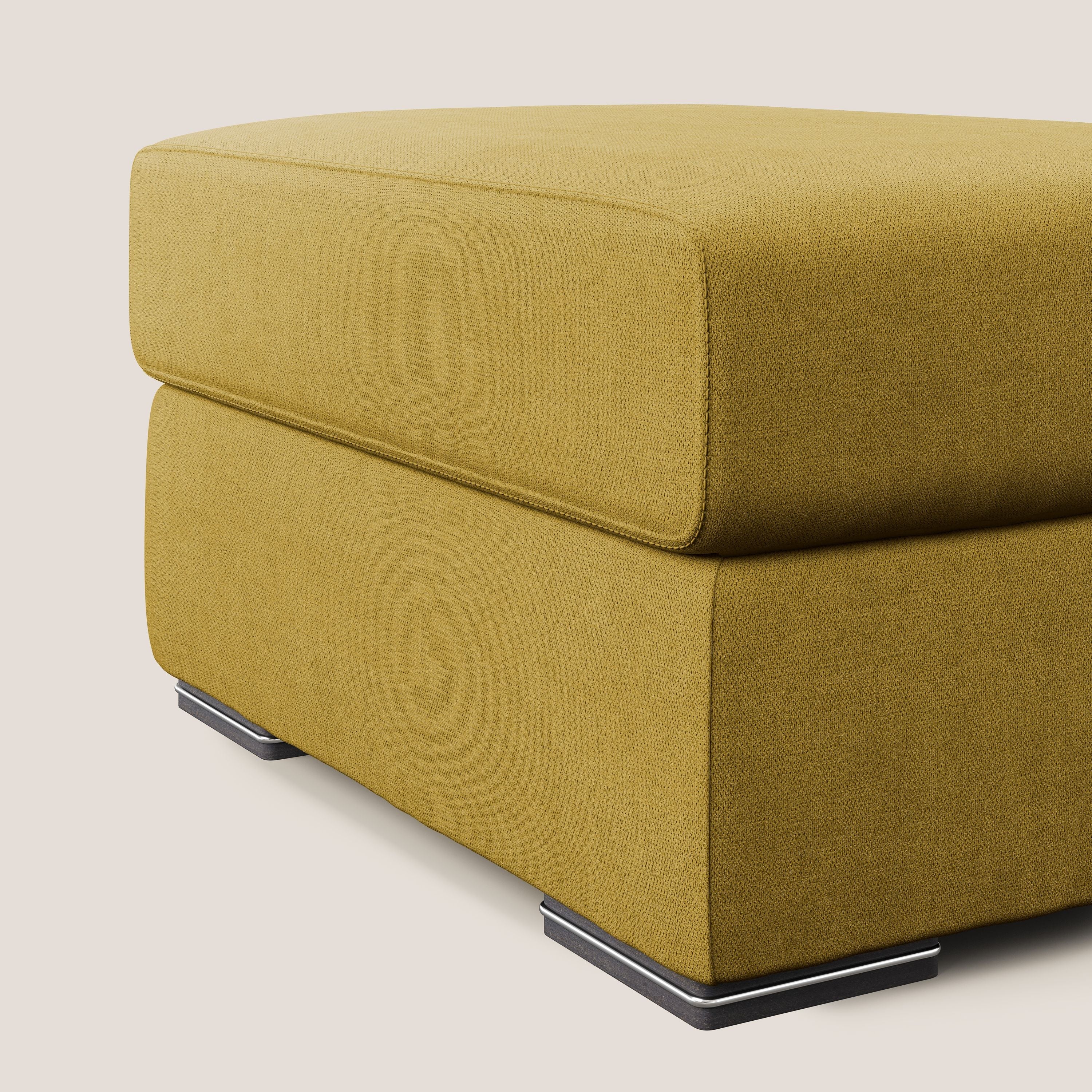 Sun pouf coffre en tissu imperméable T02 jaune - Image 4