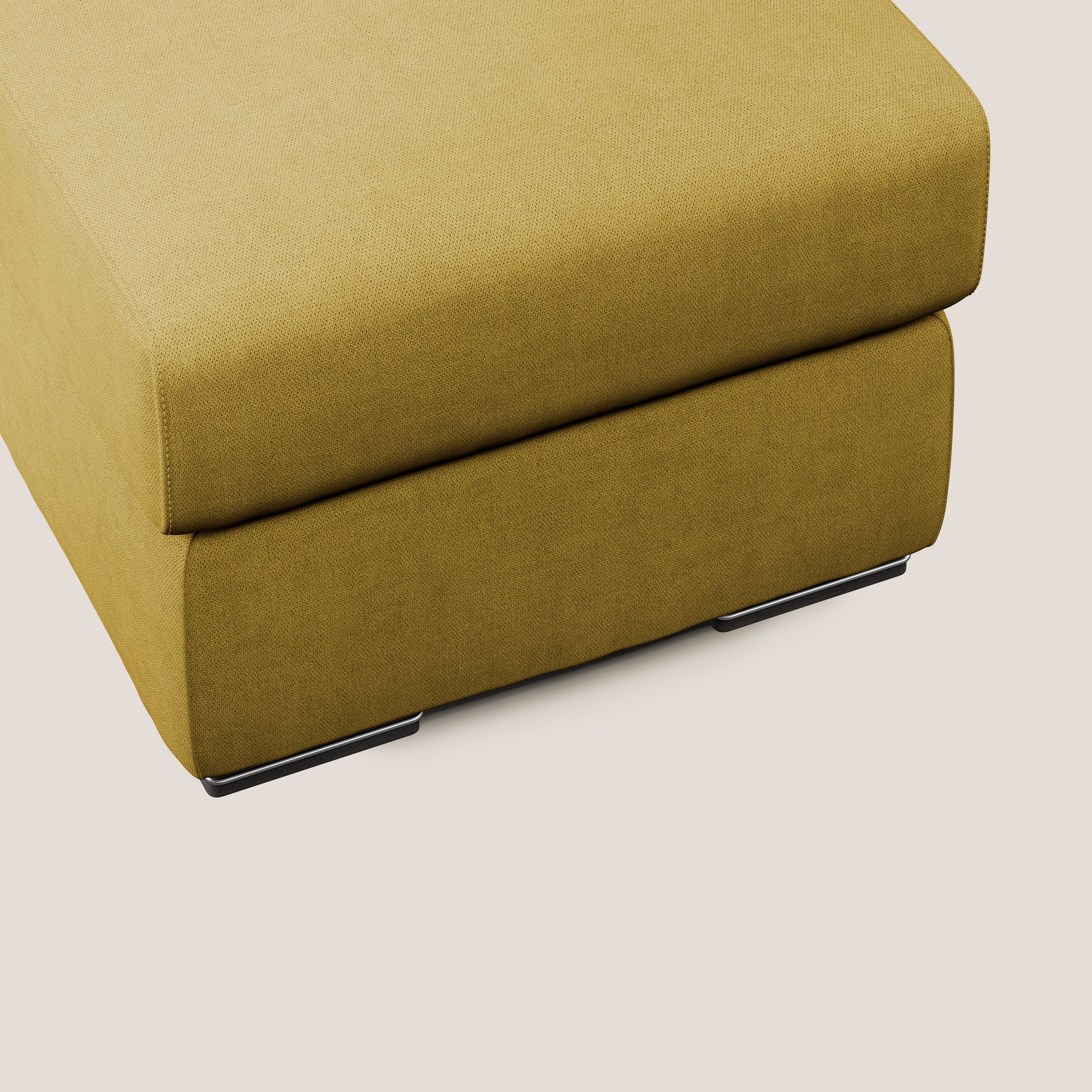 Sun pouf coffre en tissu imperméable T02 jaune - Image 5