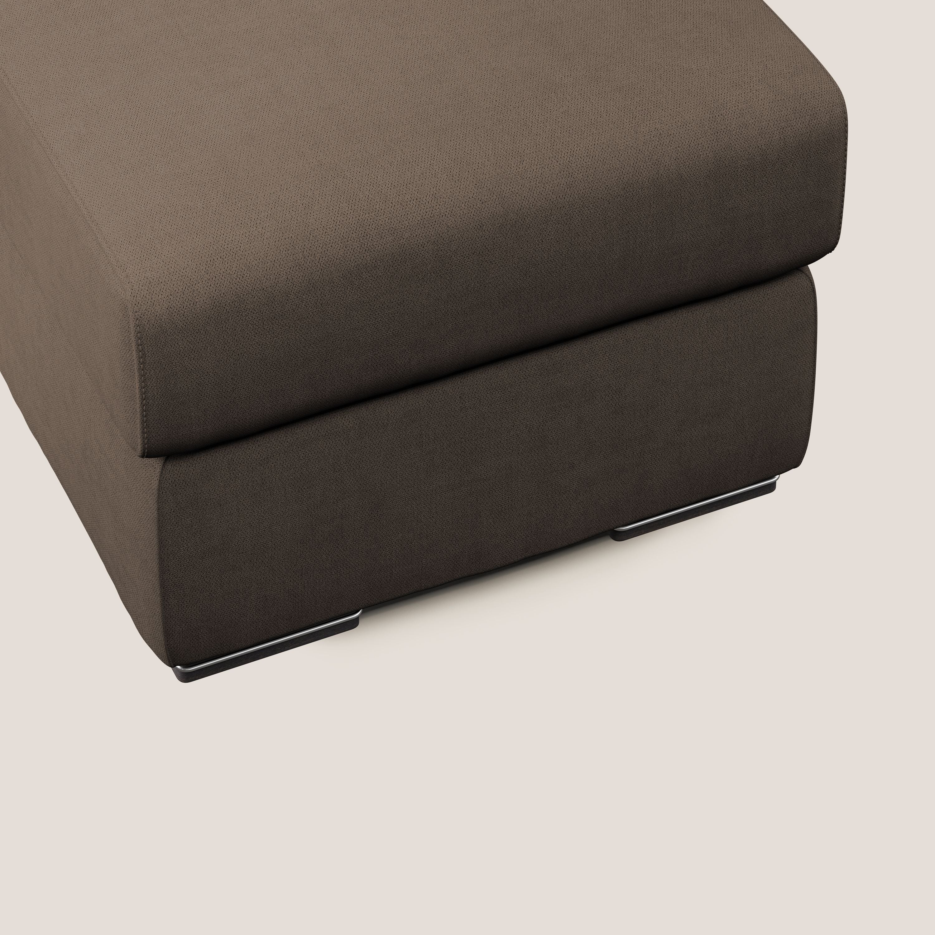 Sun pouf coffre en tissu imperméable T02 marron - Image 4