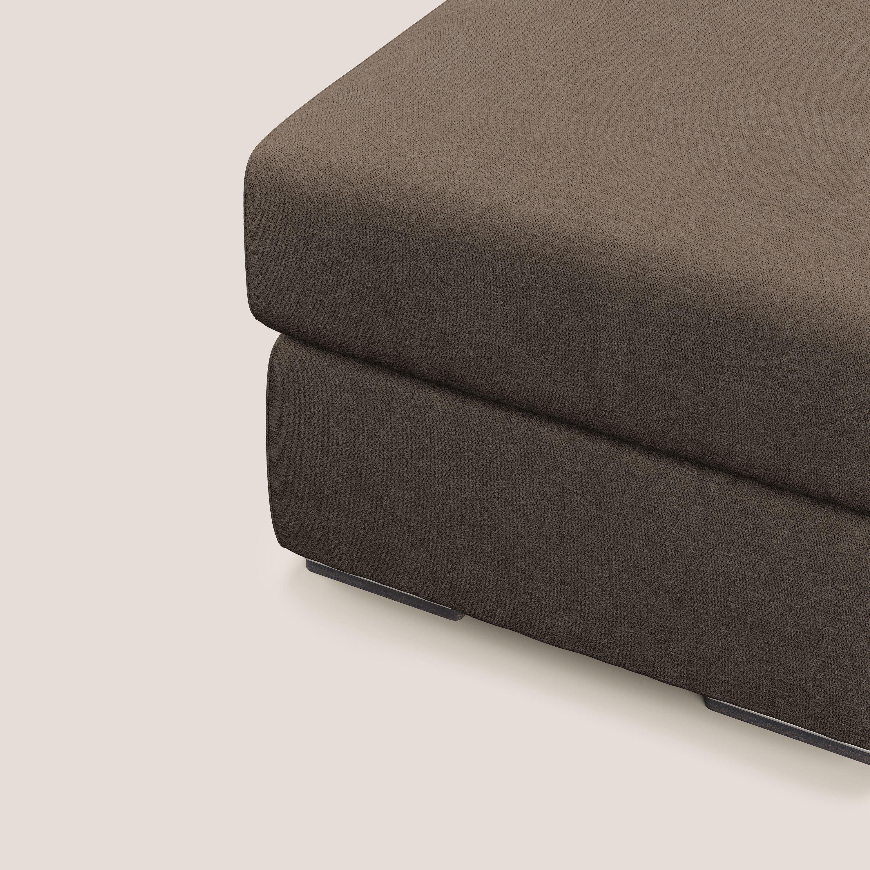 Sun pouf coffre en tissu imperméable T02 marron - Image 5