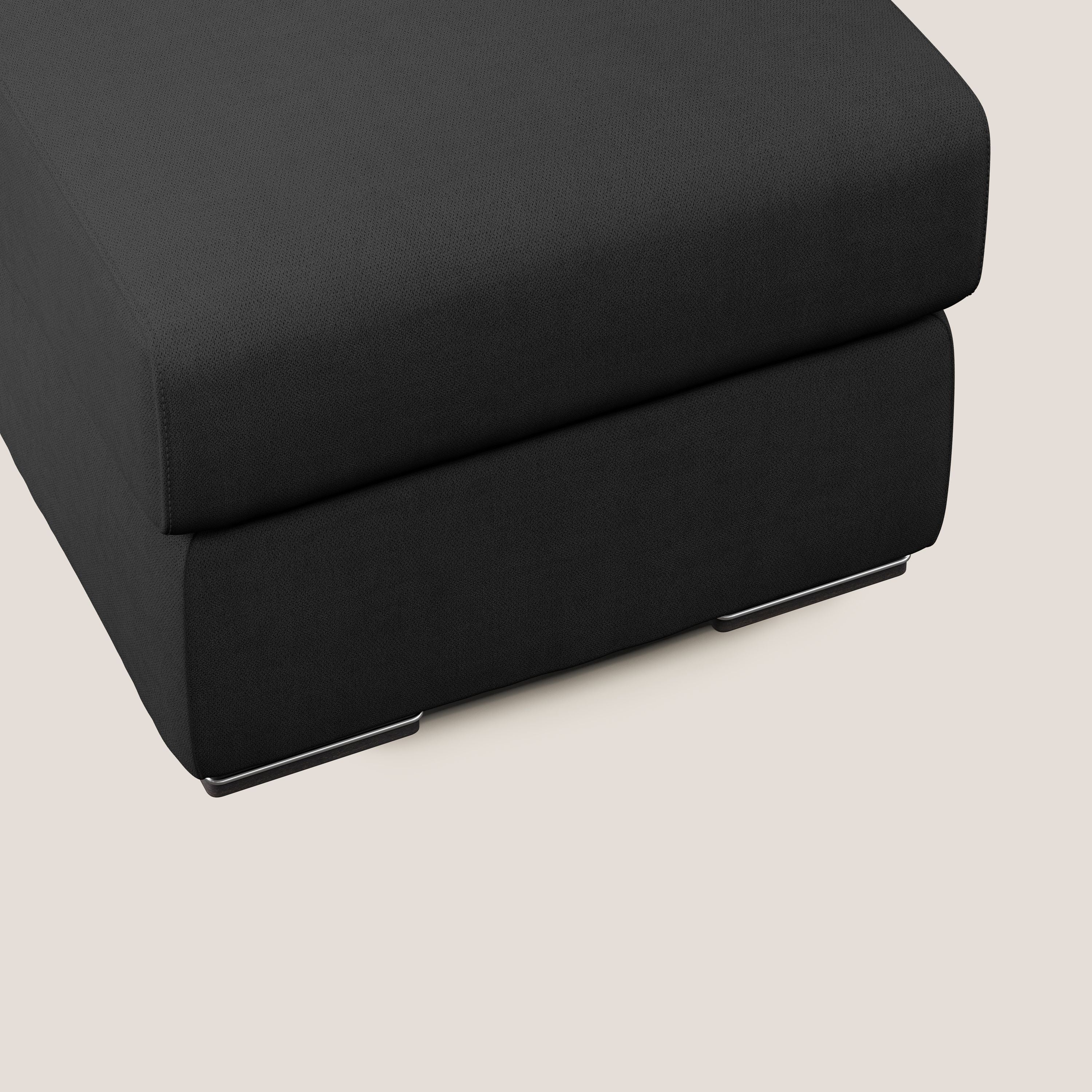 Sun pouf coffre en tissu imperméable T02 noir - Image 4