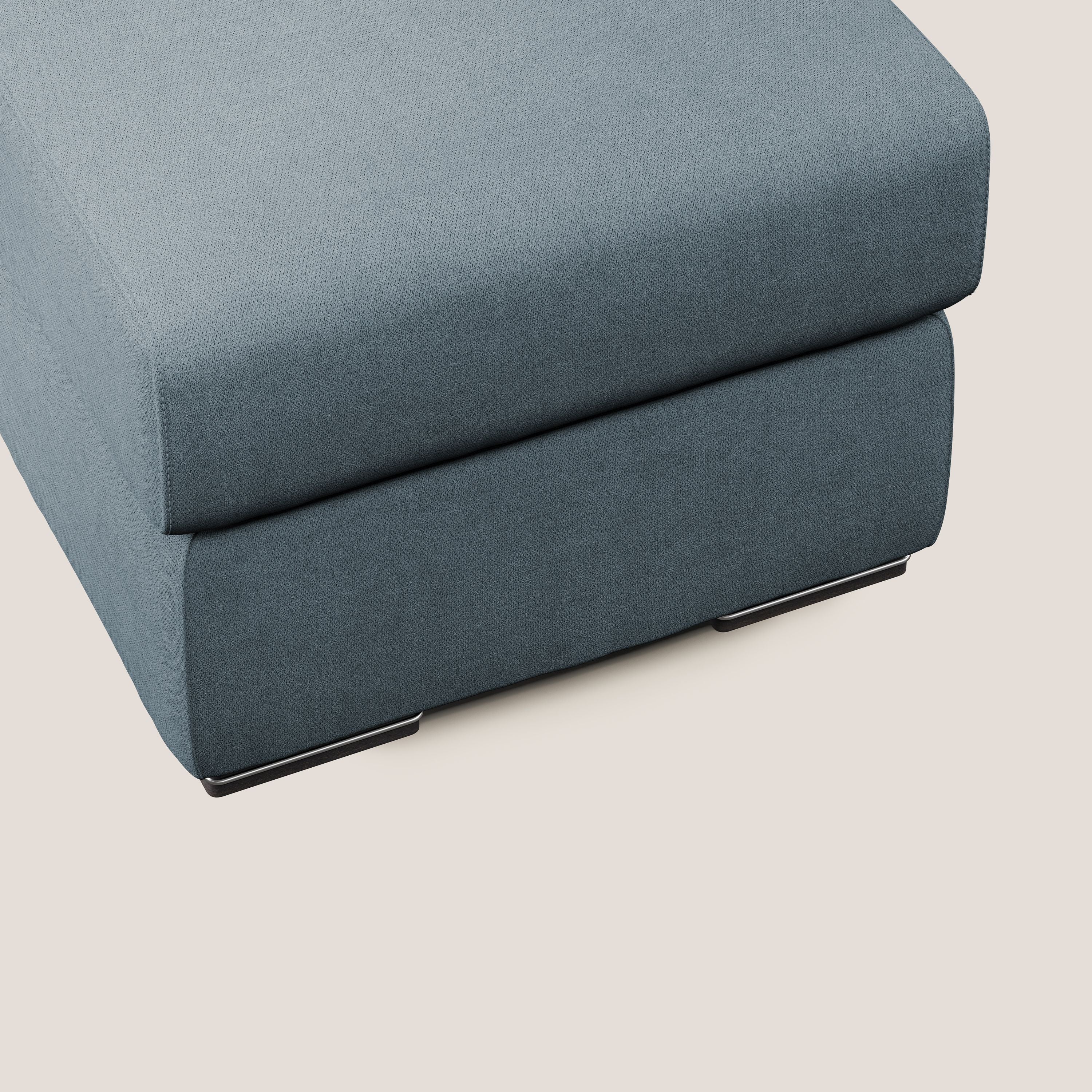 Sun pouf coffre en tissu imperméable T02 bleu pastel - Image 4