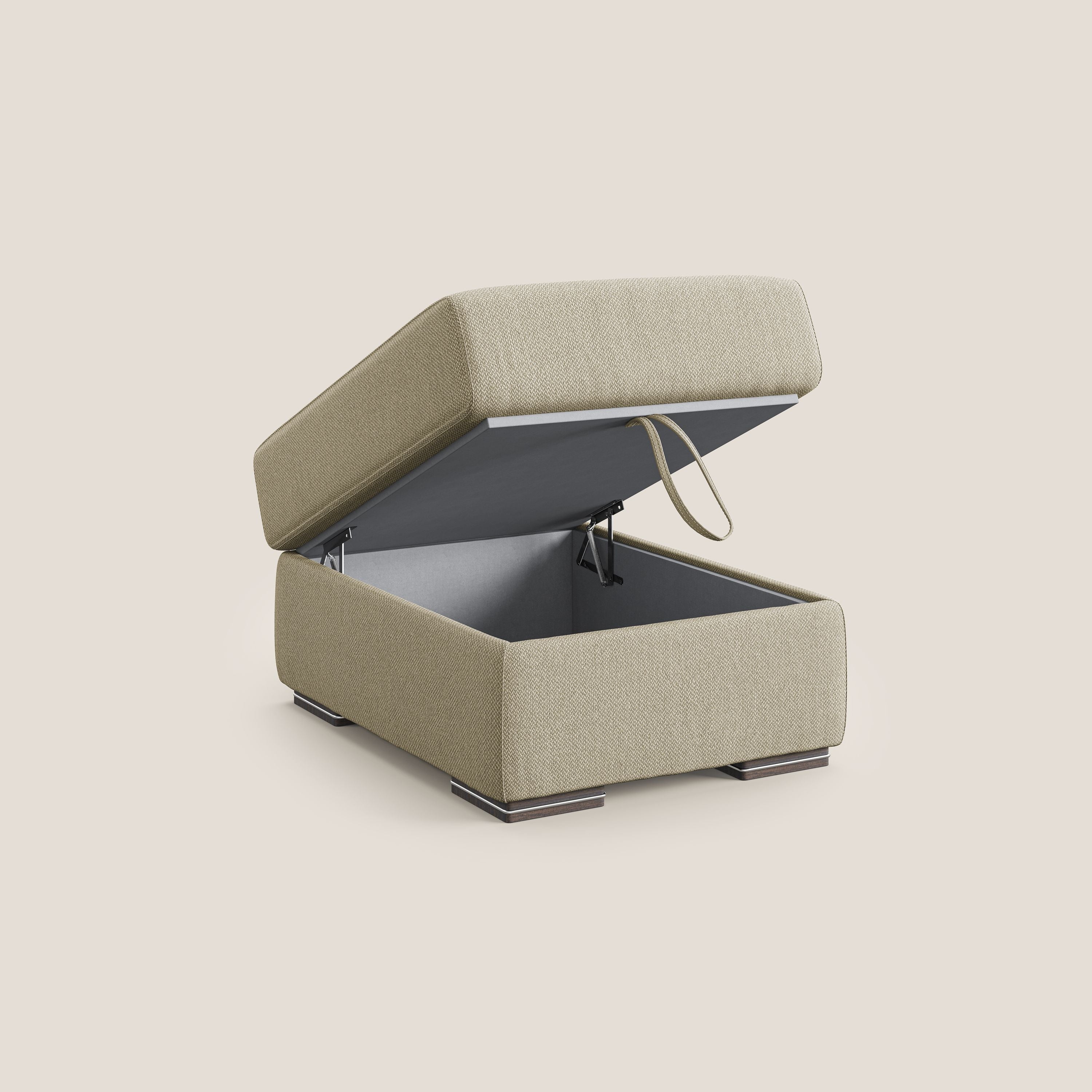 Sun pouf coffre en tissu détachable T05 camel - Image 6