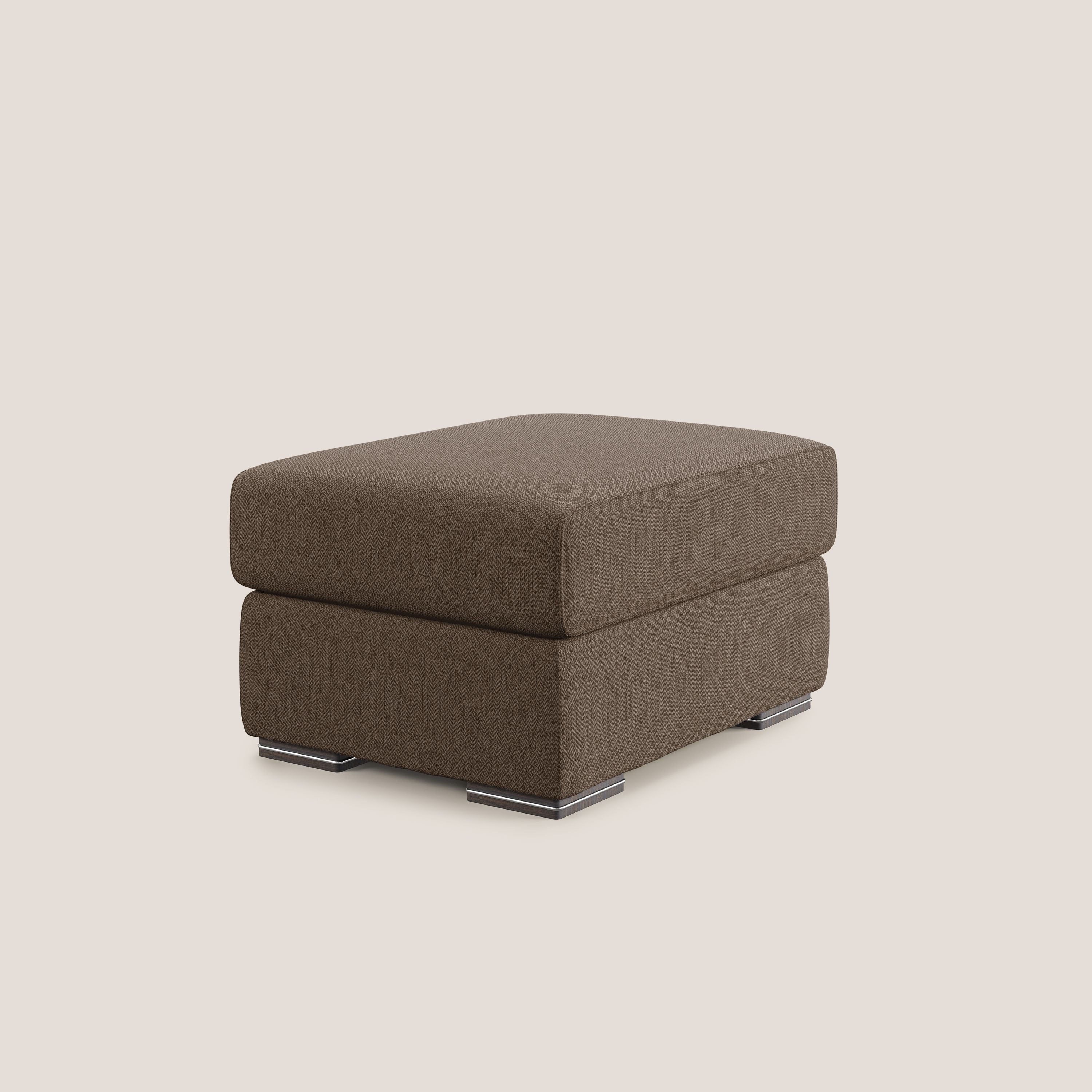 Sun pouf coffre en tissu détachable T05 marron - Image 2