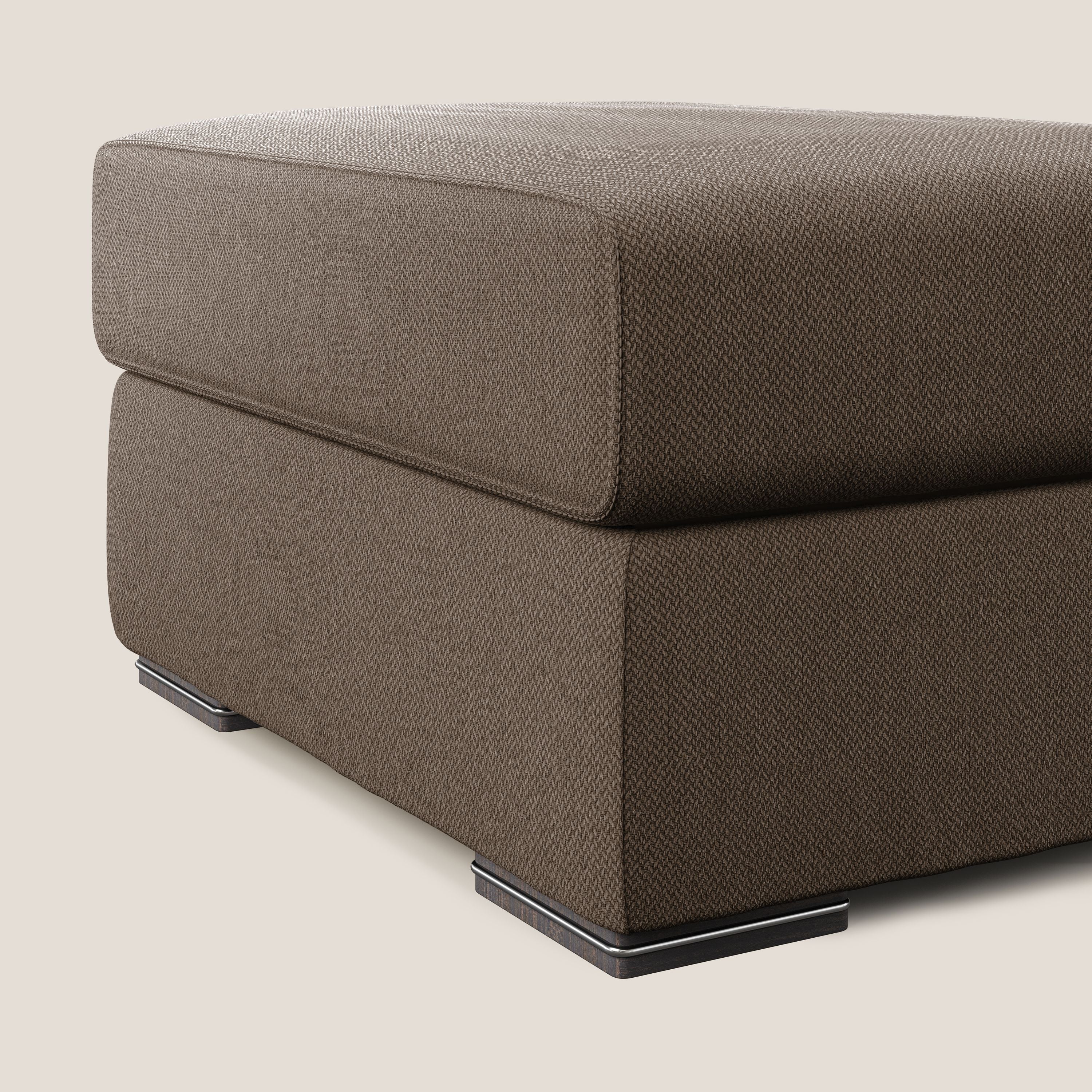 Sun pouf coffre en tissu détachable T05 marron - Image 3