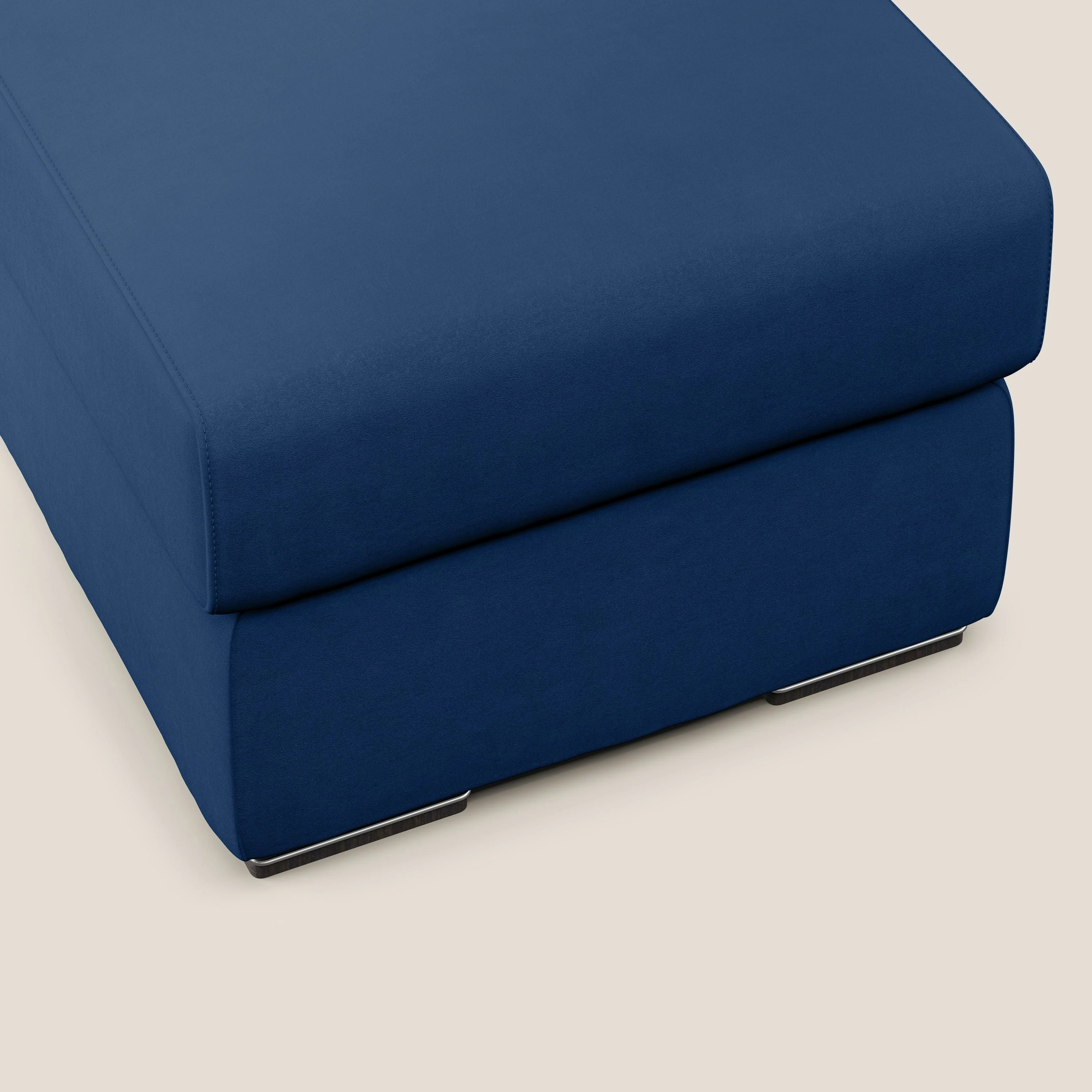 Sun pouf coffre en microfibre détachable T11 bleu - Image 4