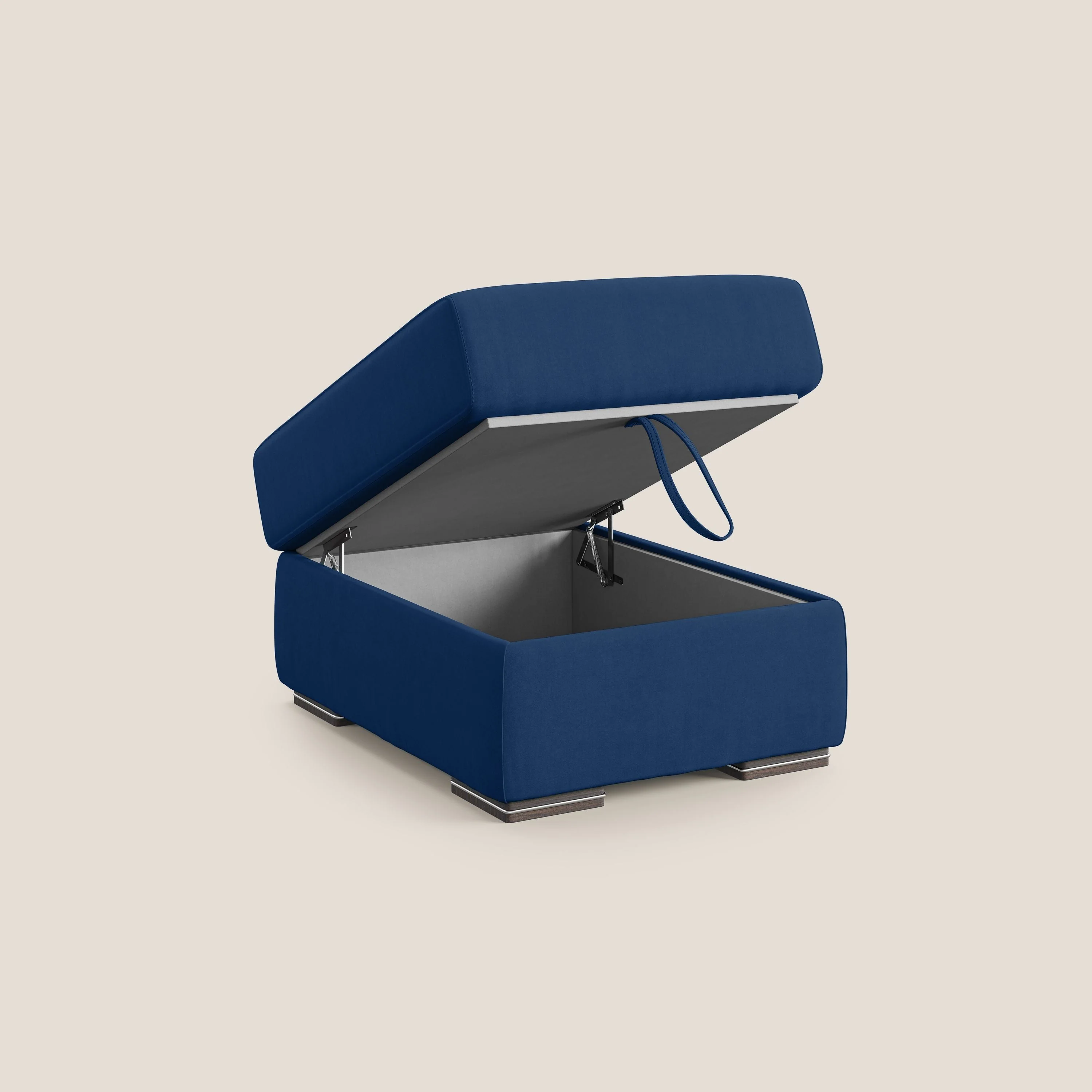 Sun pouf coffre en microfibre détachable T11 bleu - Image 6