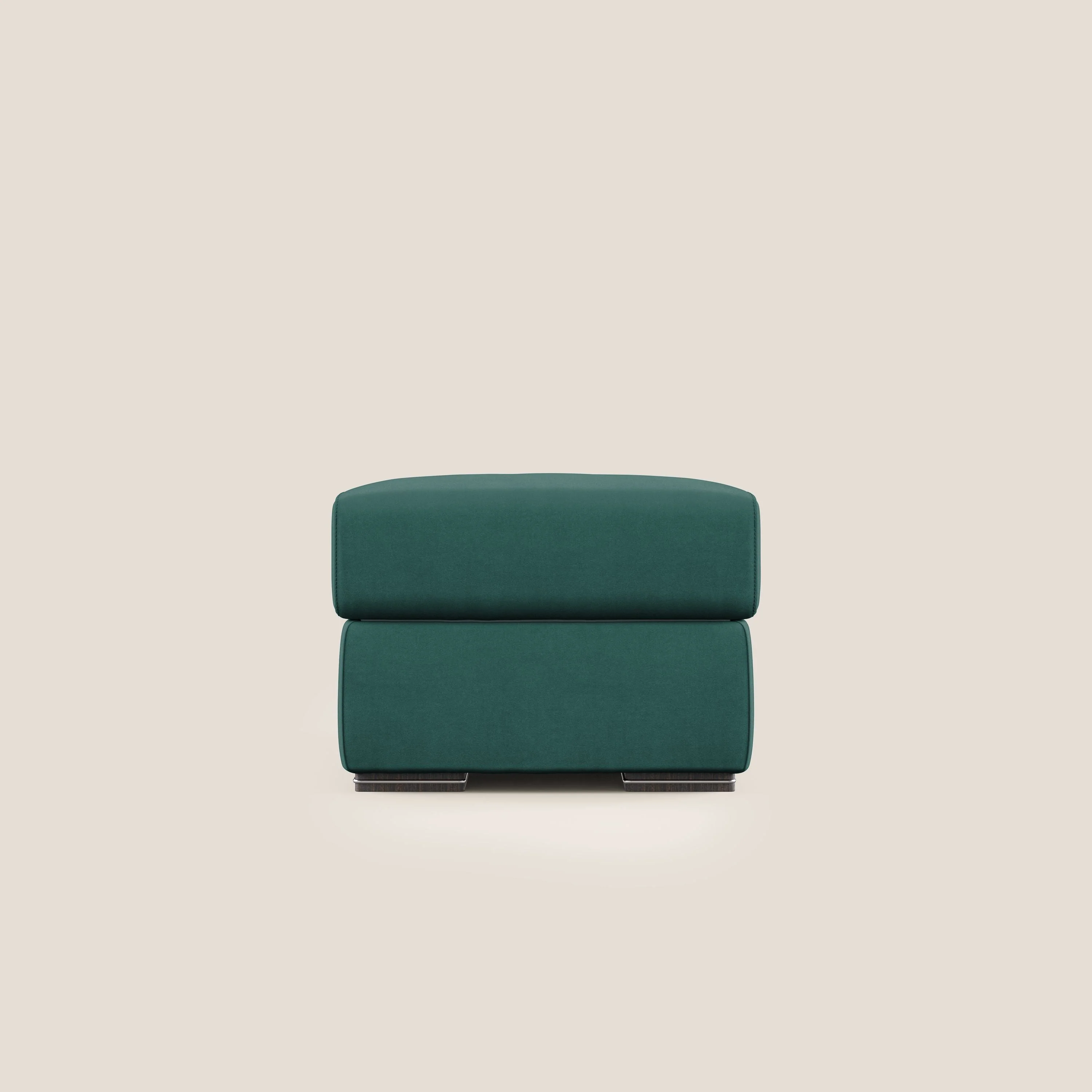 Sun pouf coffre en microfibre détachable T11 bleu canard - Image 7
