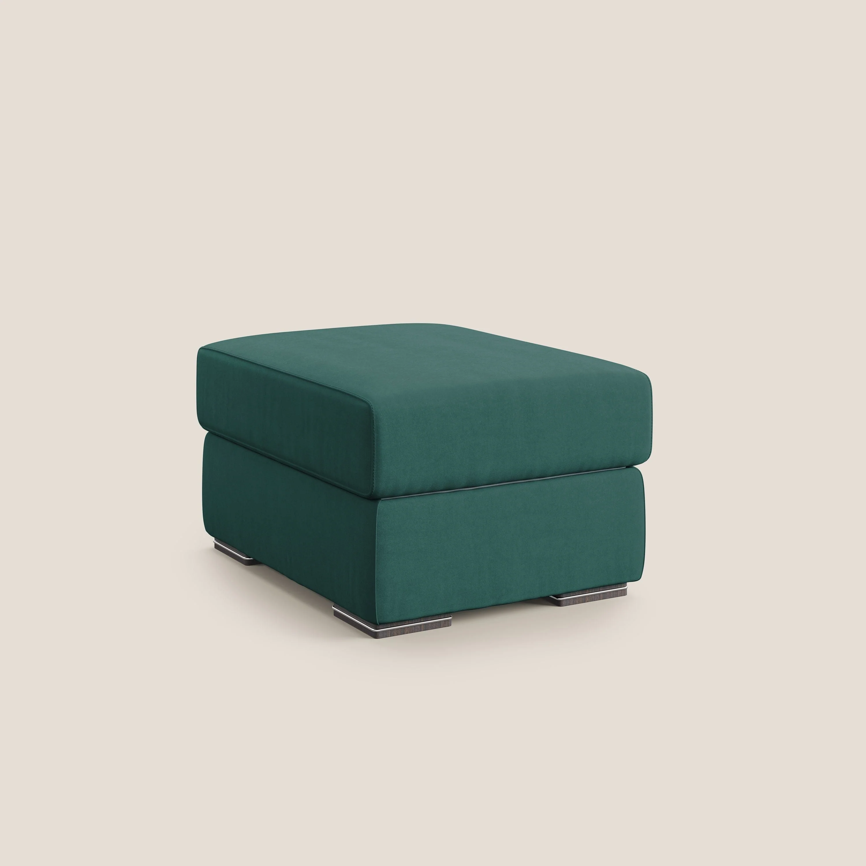 Sun pouf coffre en microfibre détachable T11 bleu canard - Image 8