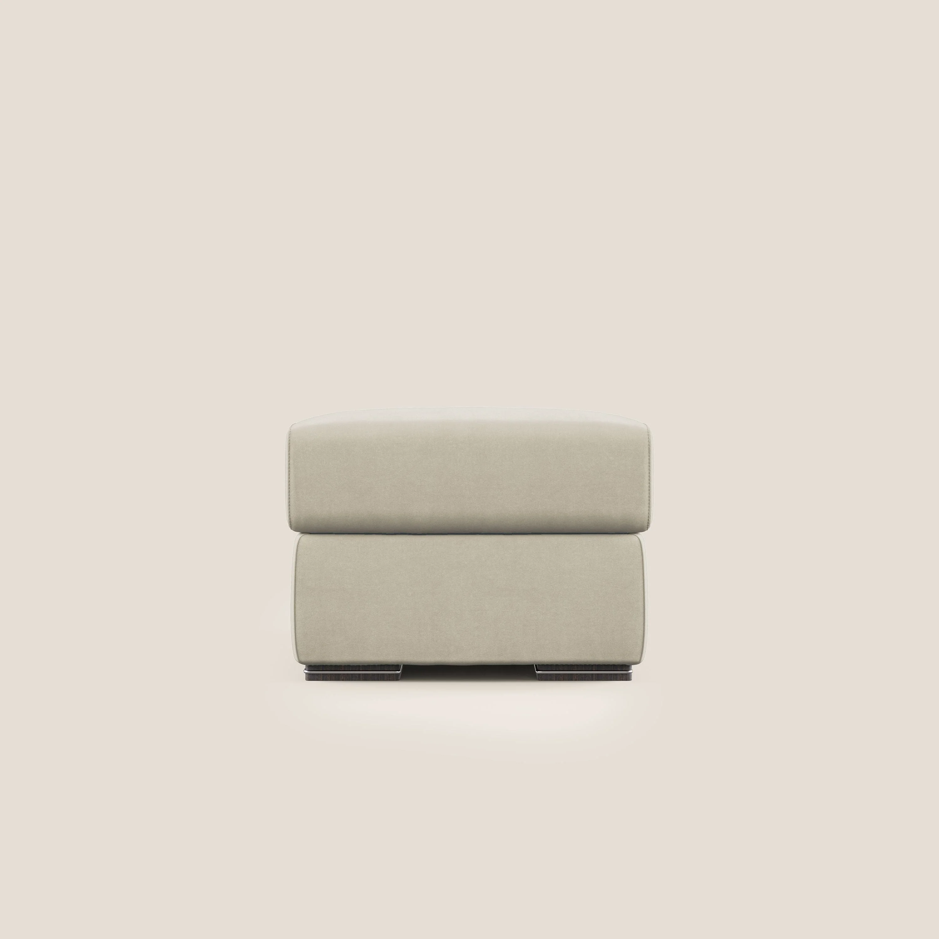 Sun pouf coffre en microfibre détachable T11 crème - Image 7