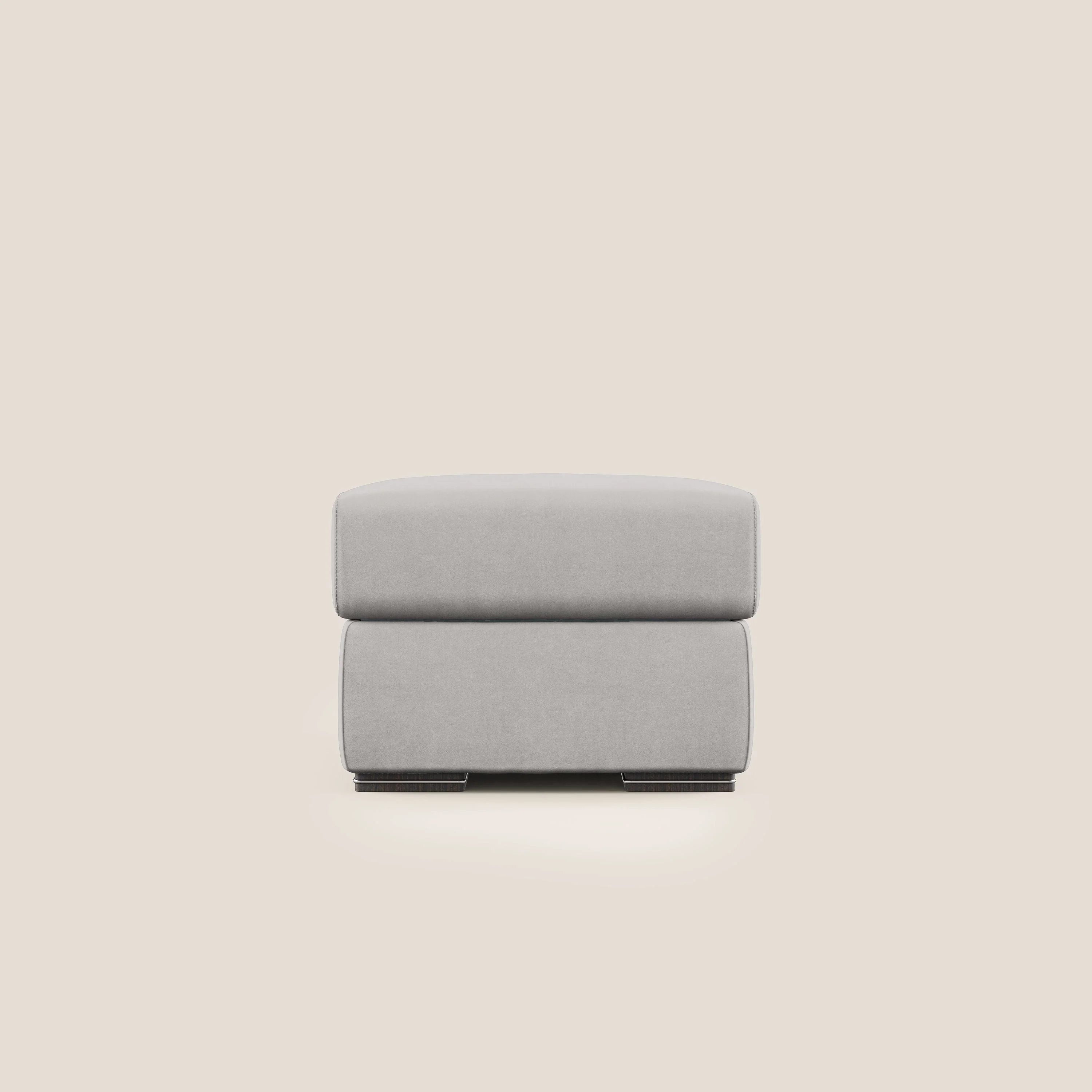Sun pouf coffre en microfibre détachable T11 gris clair - Image 7