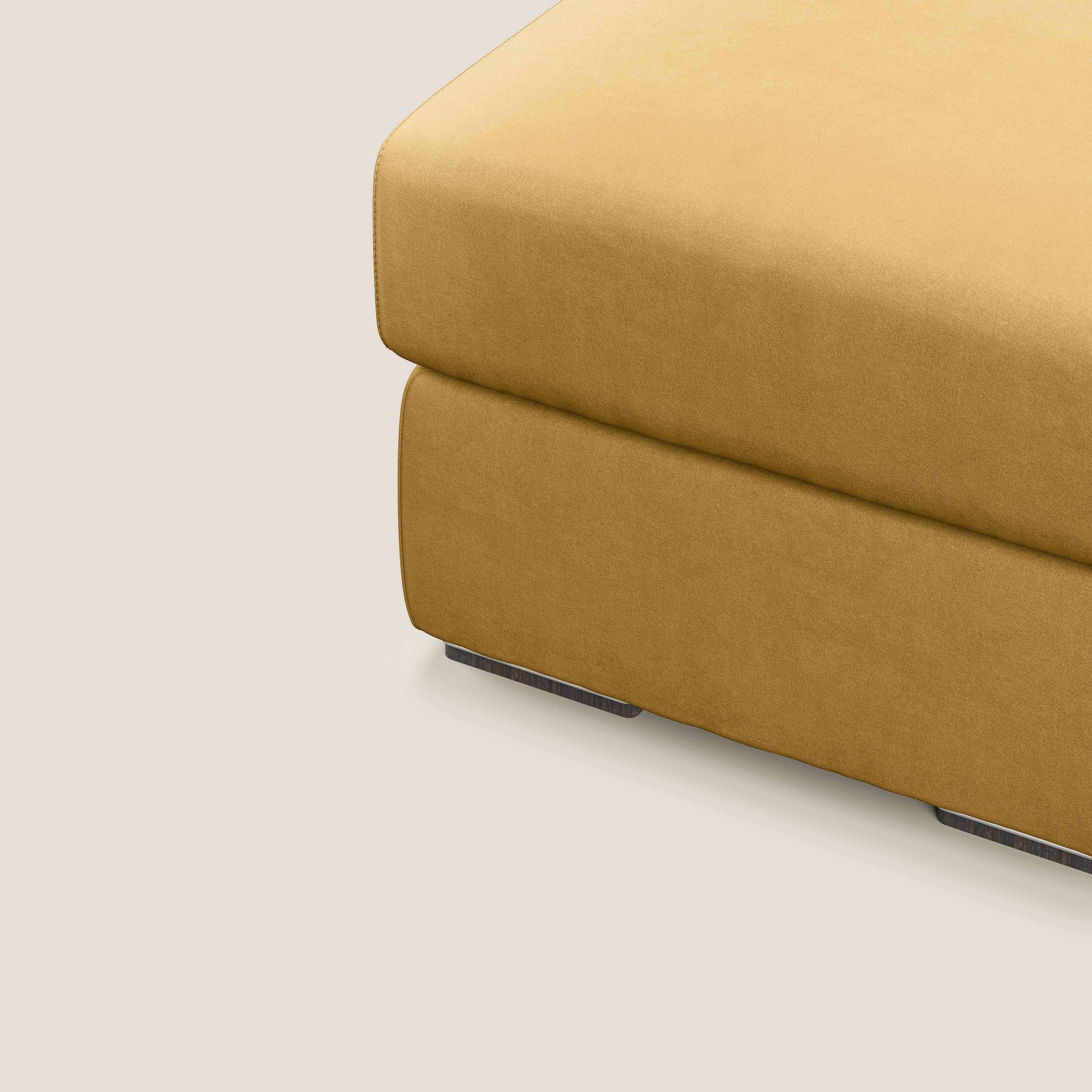 Sun pouf coffre en microfibre détachable T11 jaune - Image 5