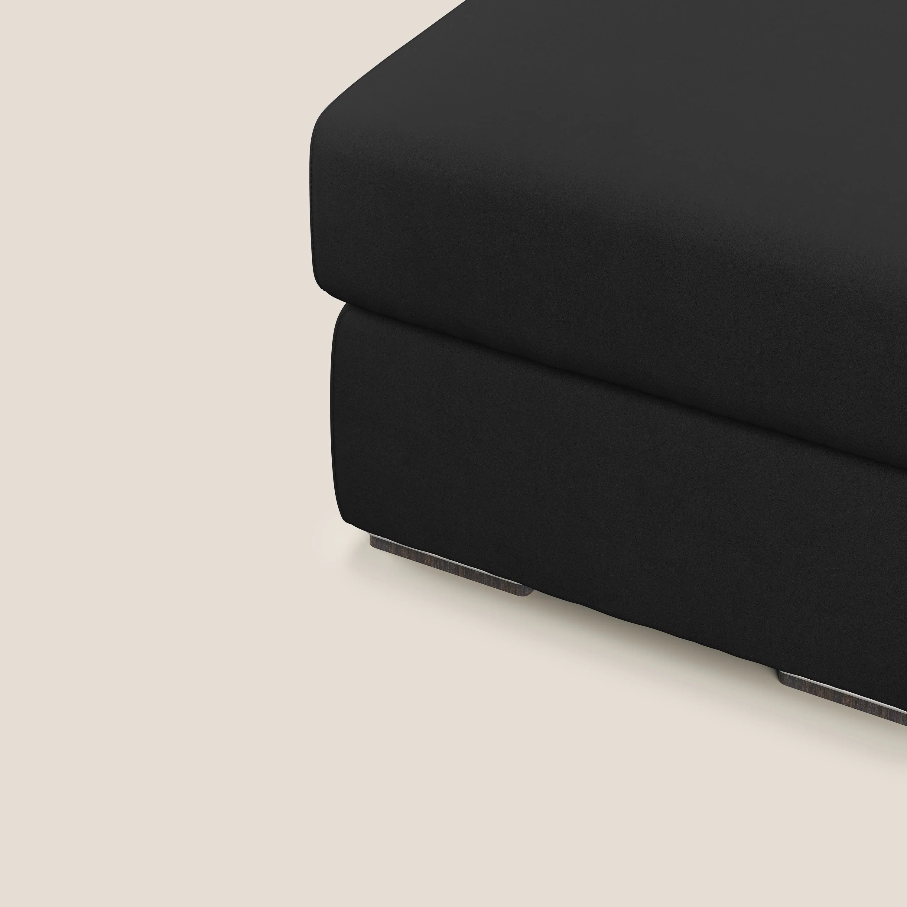 Sun pouf coffre en microfibre détachable T11 noir - Image 5