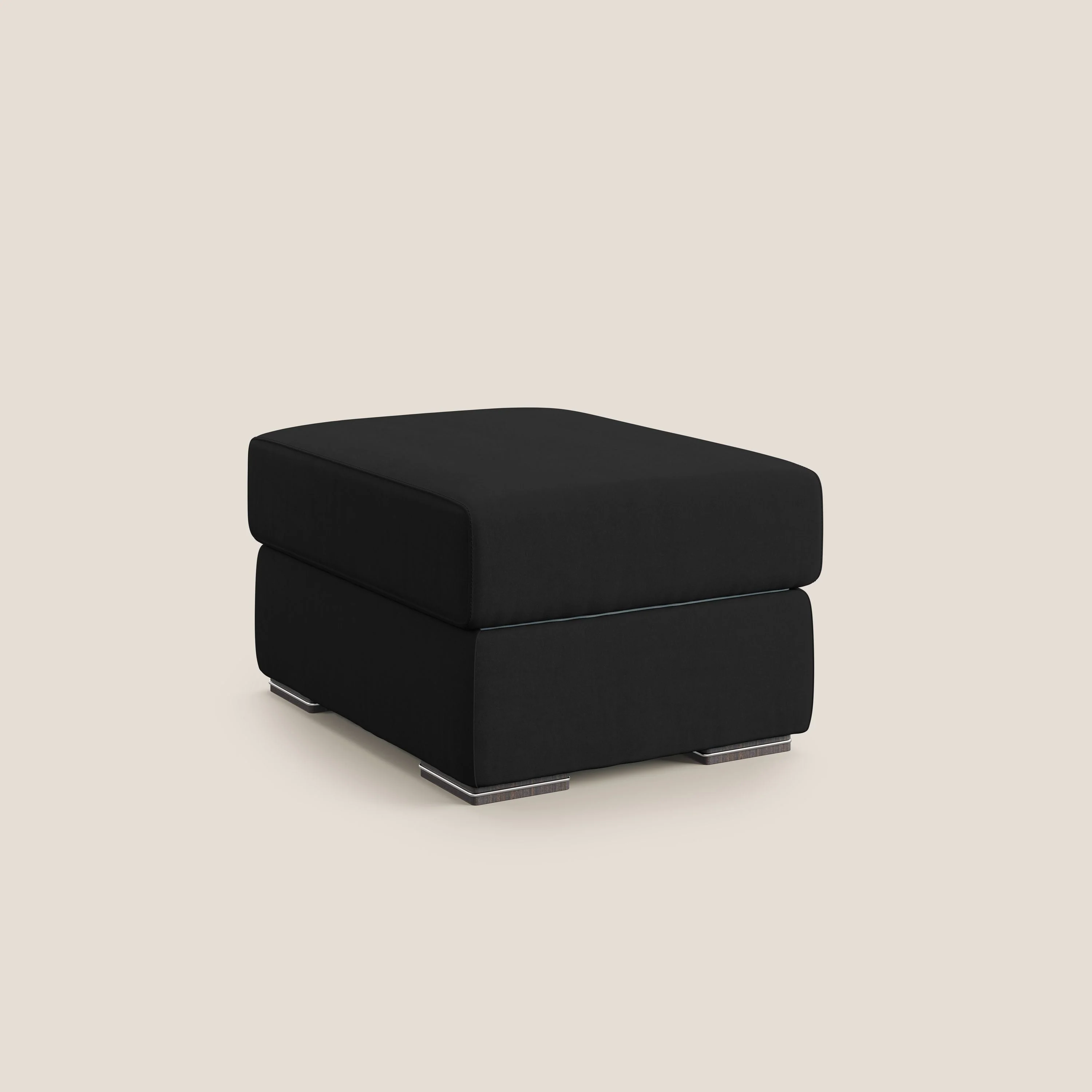Sun pouf coffre en microfibre détachable T11 noir - Image 8