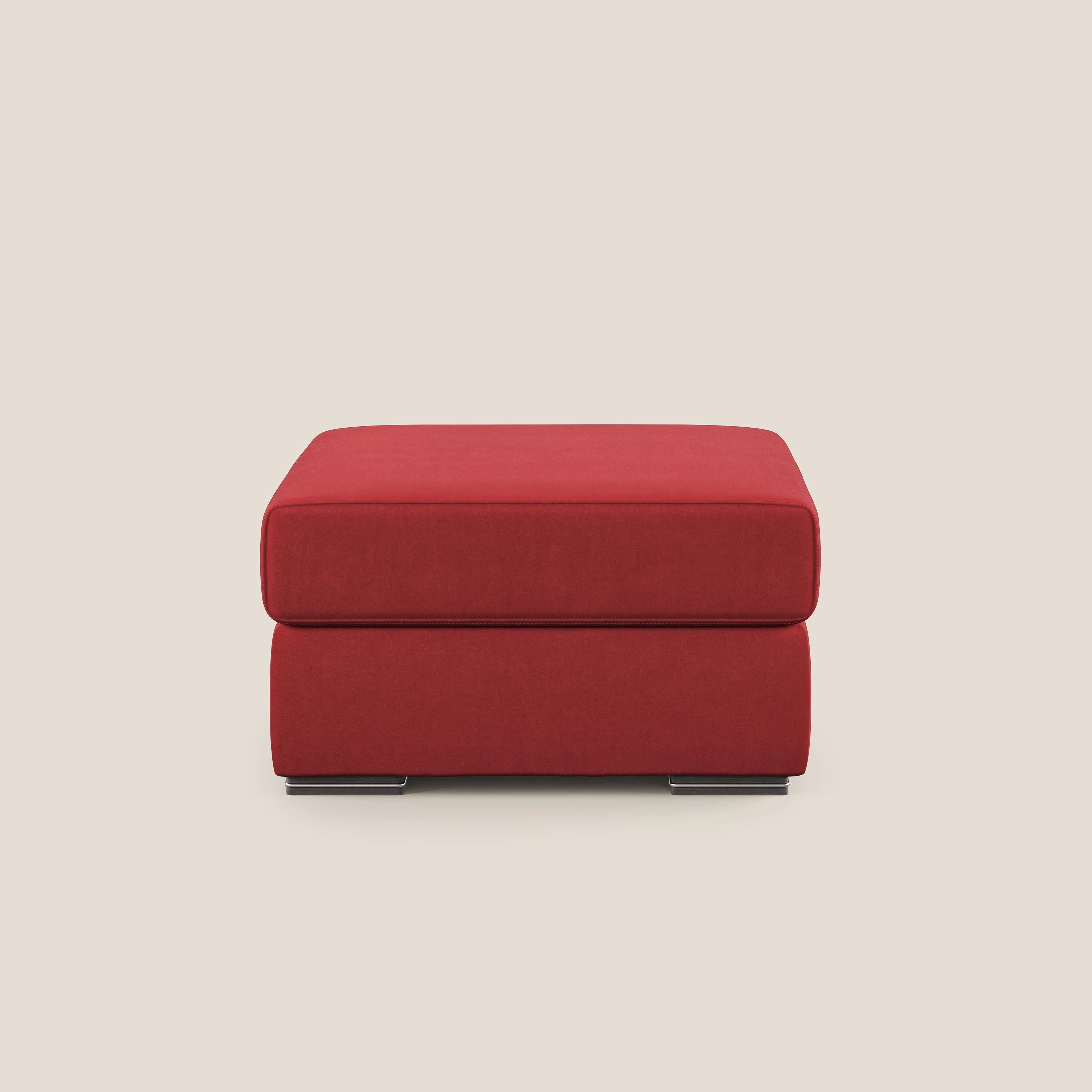 Sun pouf coffre en microfibre détachable T11 rouge