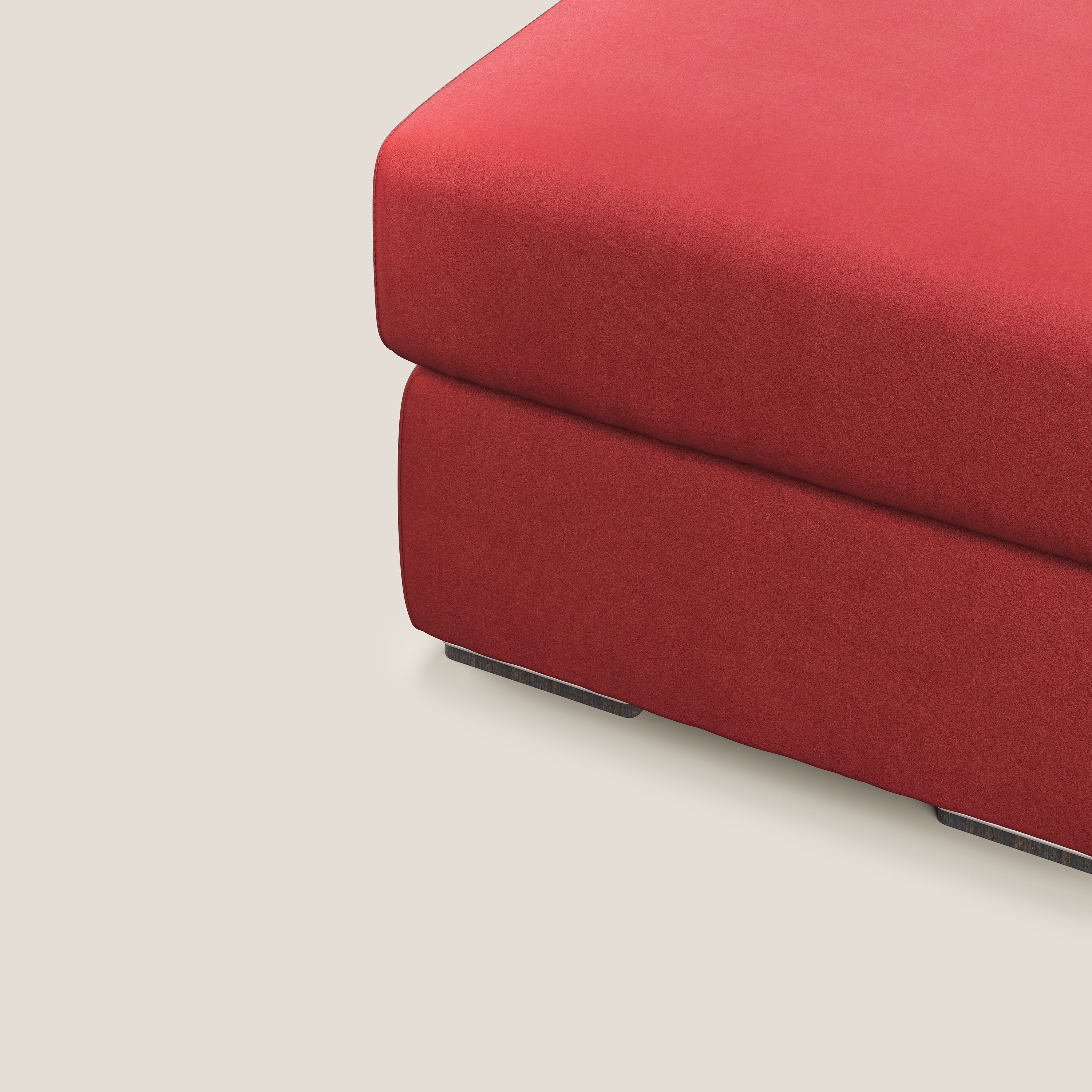 Sun pouf coffre en microfibre détachable T11 rouge - Image 6