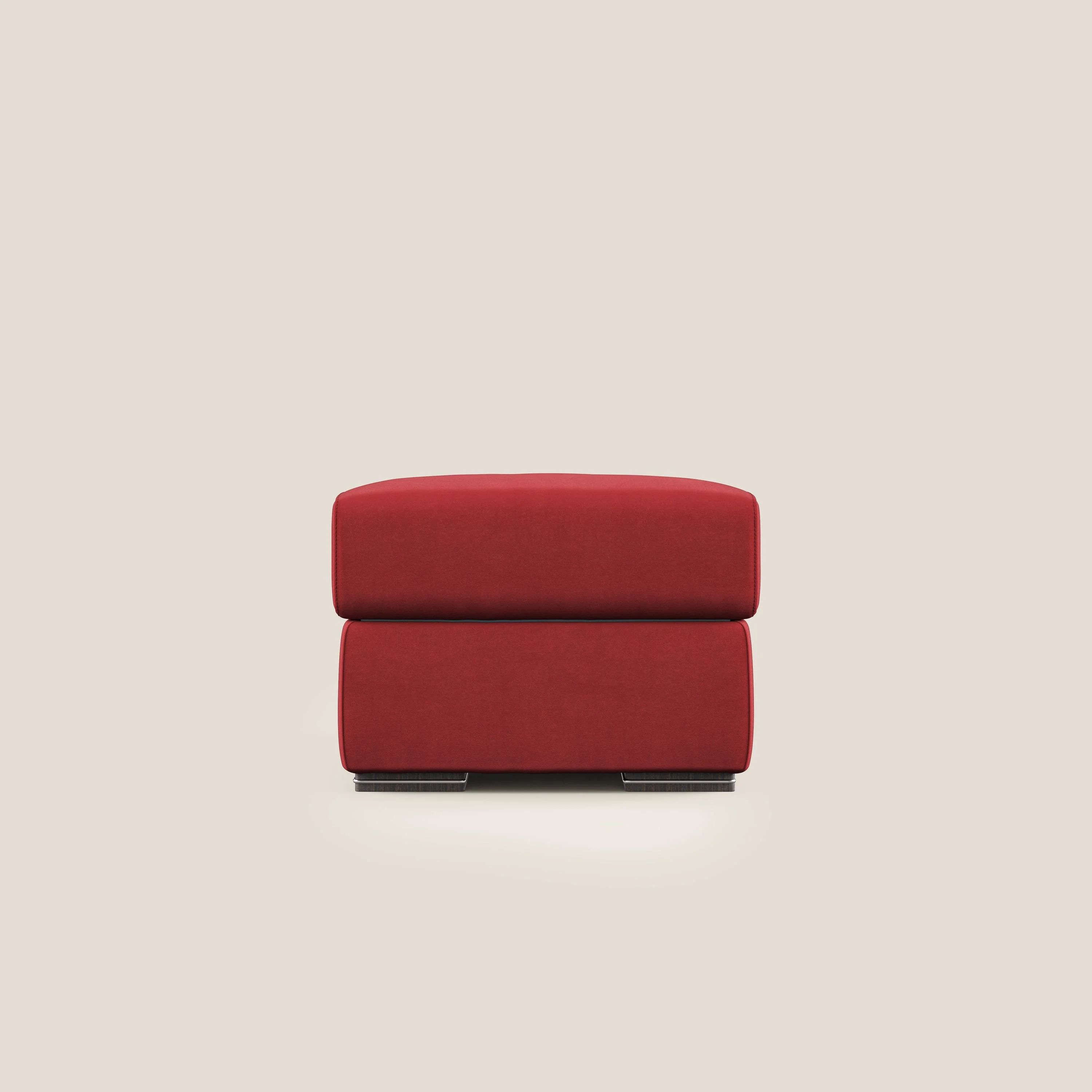 Sun pouf coffre en microfibre détachable T11 rouge - Image 8