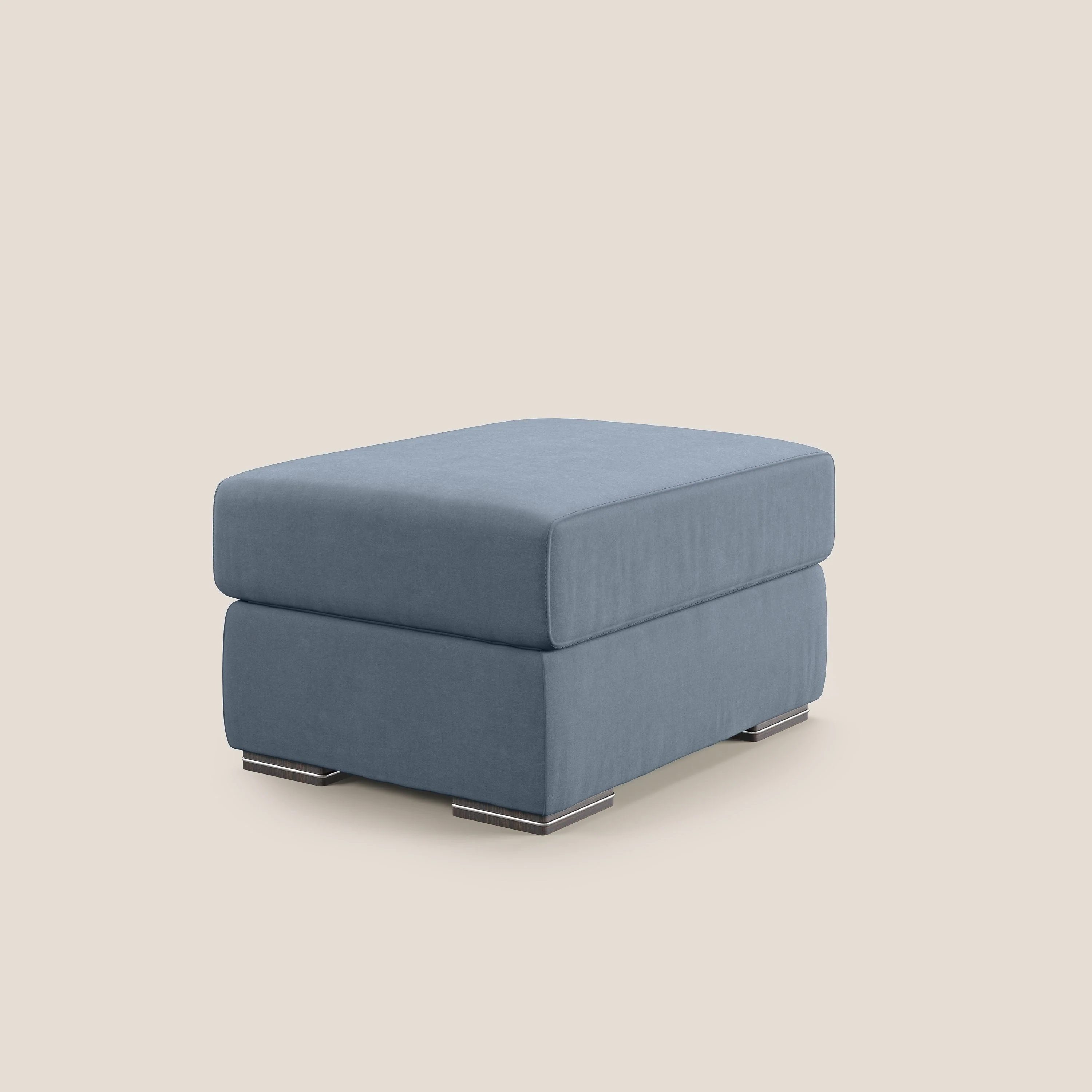 Sun pouf coffre en microfibre détachable T11 sucre glace - Image 2