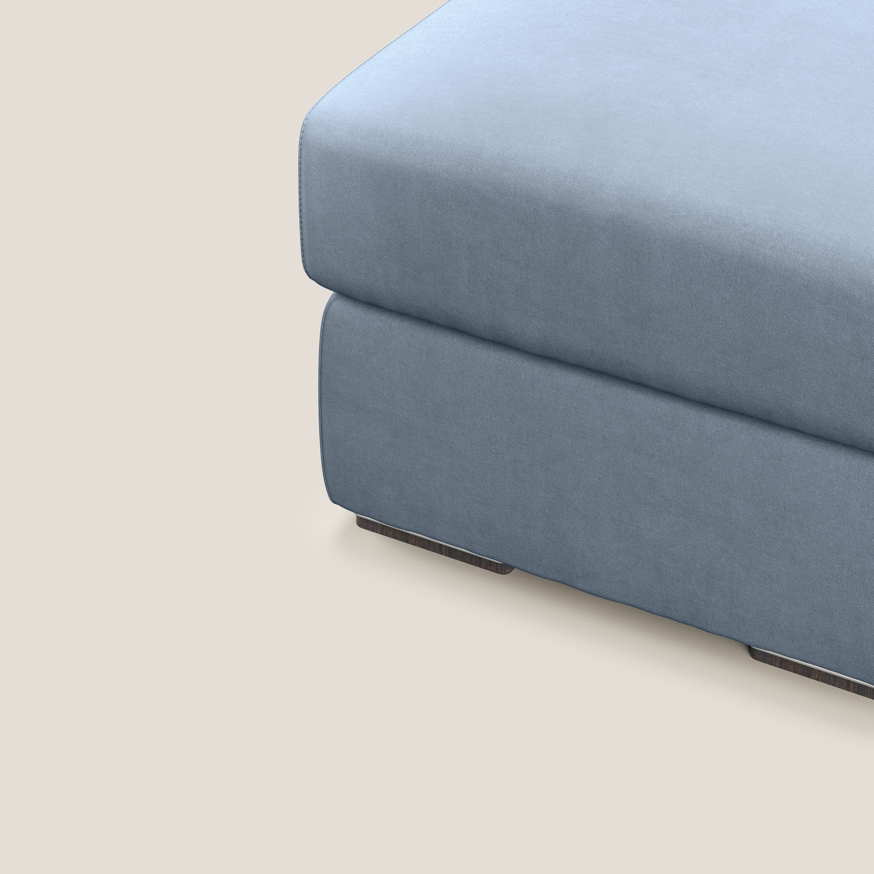 Sun pouf coffre en microfibre détachable T11 sucre glace - Image 5