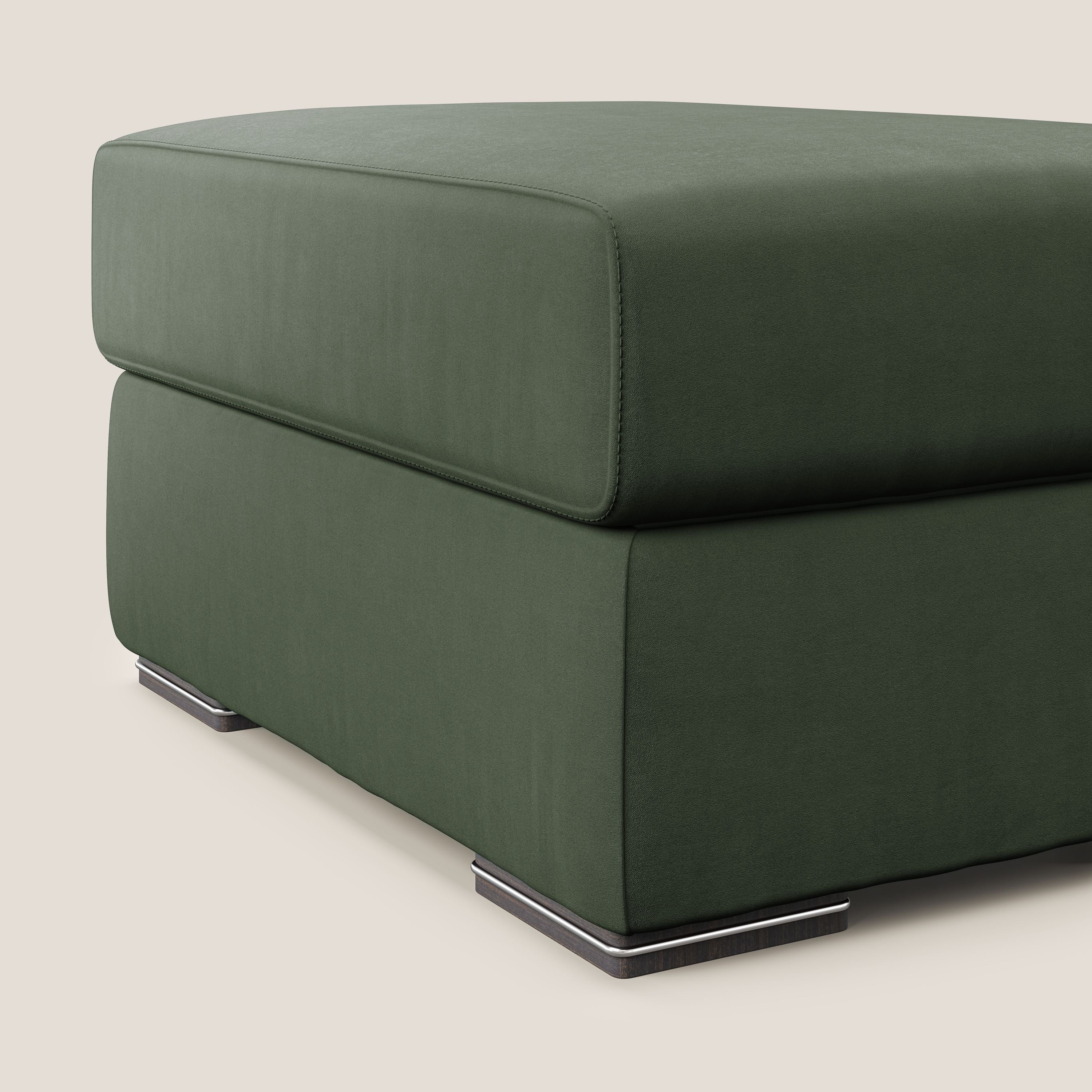 Sun pouf coffre en microfibre détachable T11 vert - Image 3