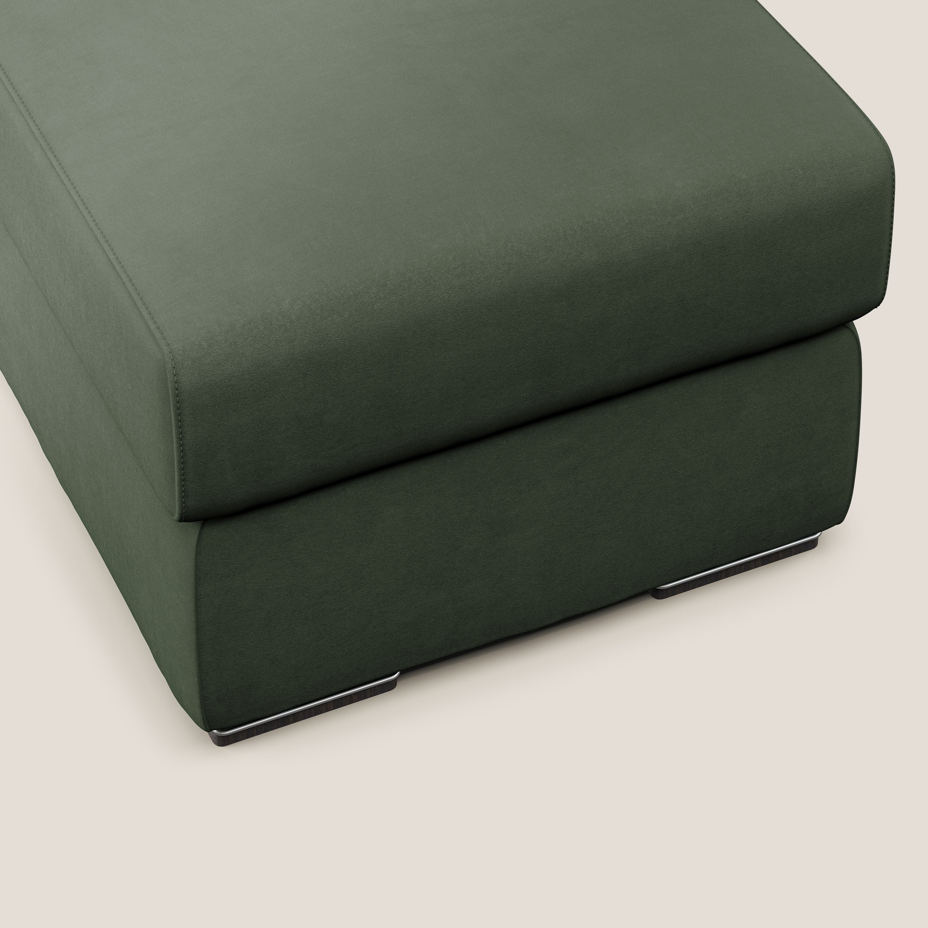 Sun pouf coffre en microfibre détachable T11 vert - Image 4