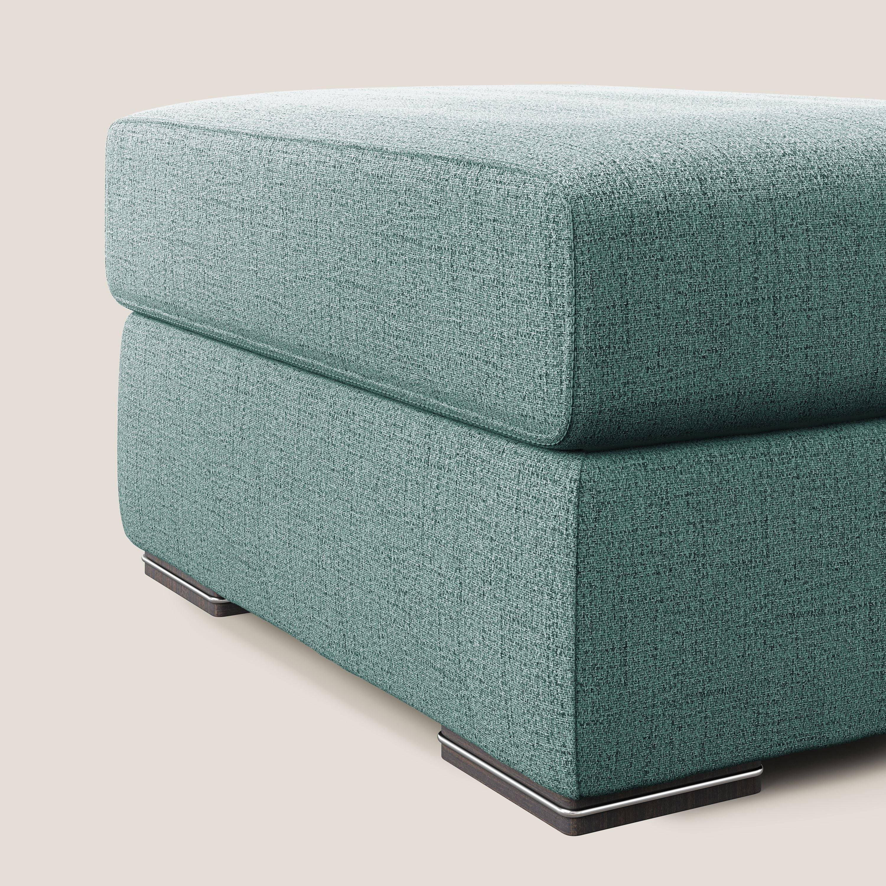 Sun pouf coffre en tissu imperméable flammé T03 vert d'eau - Image 3