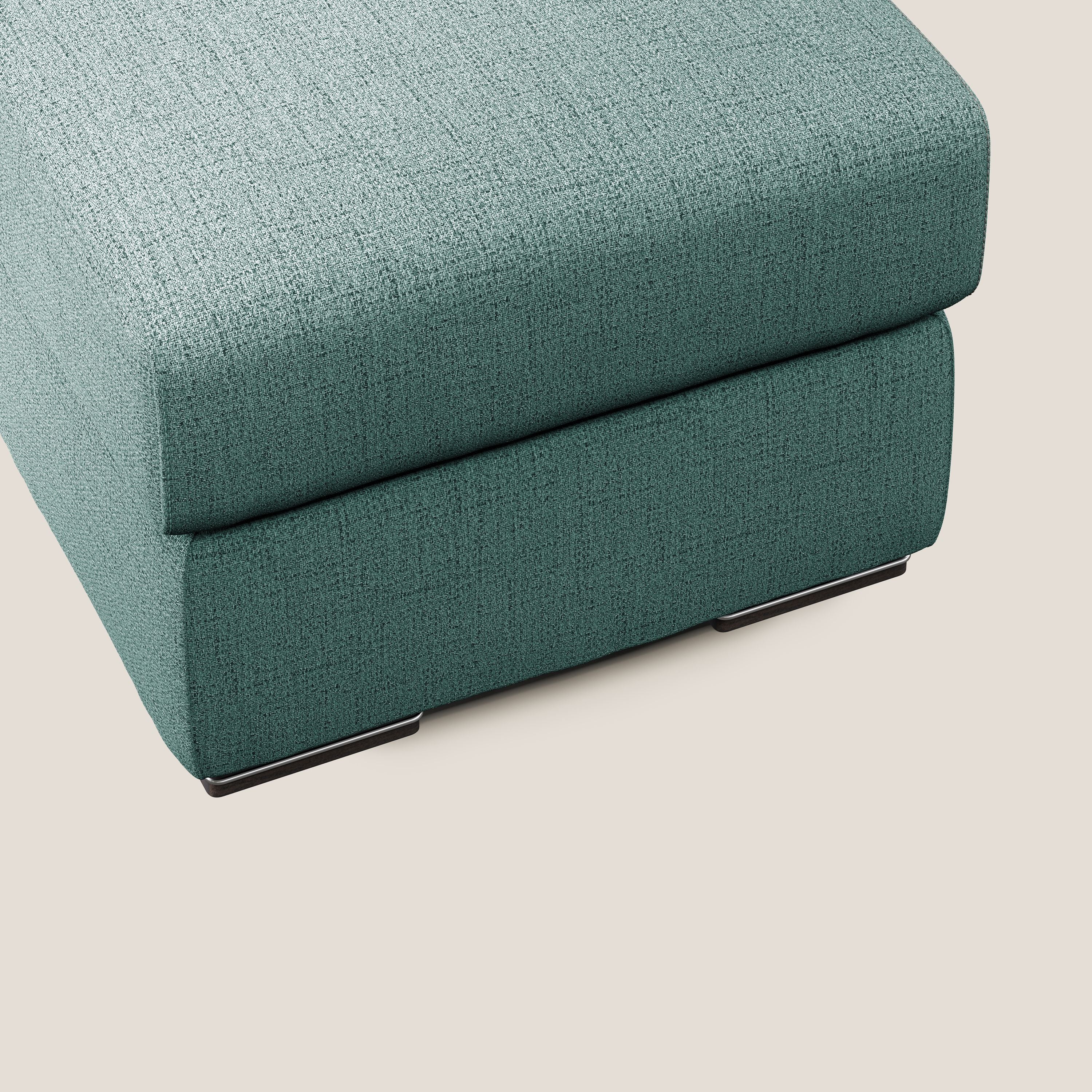 Sun pouf coffre en tissu imperméable flammé T03 vert d'eau - Image 4