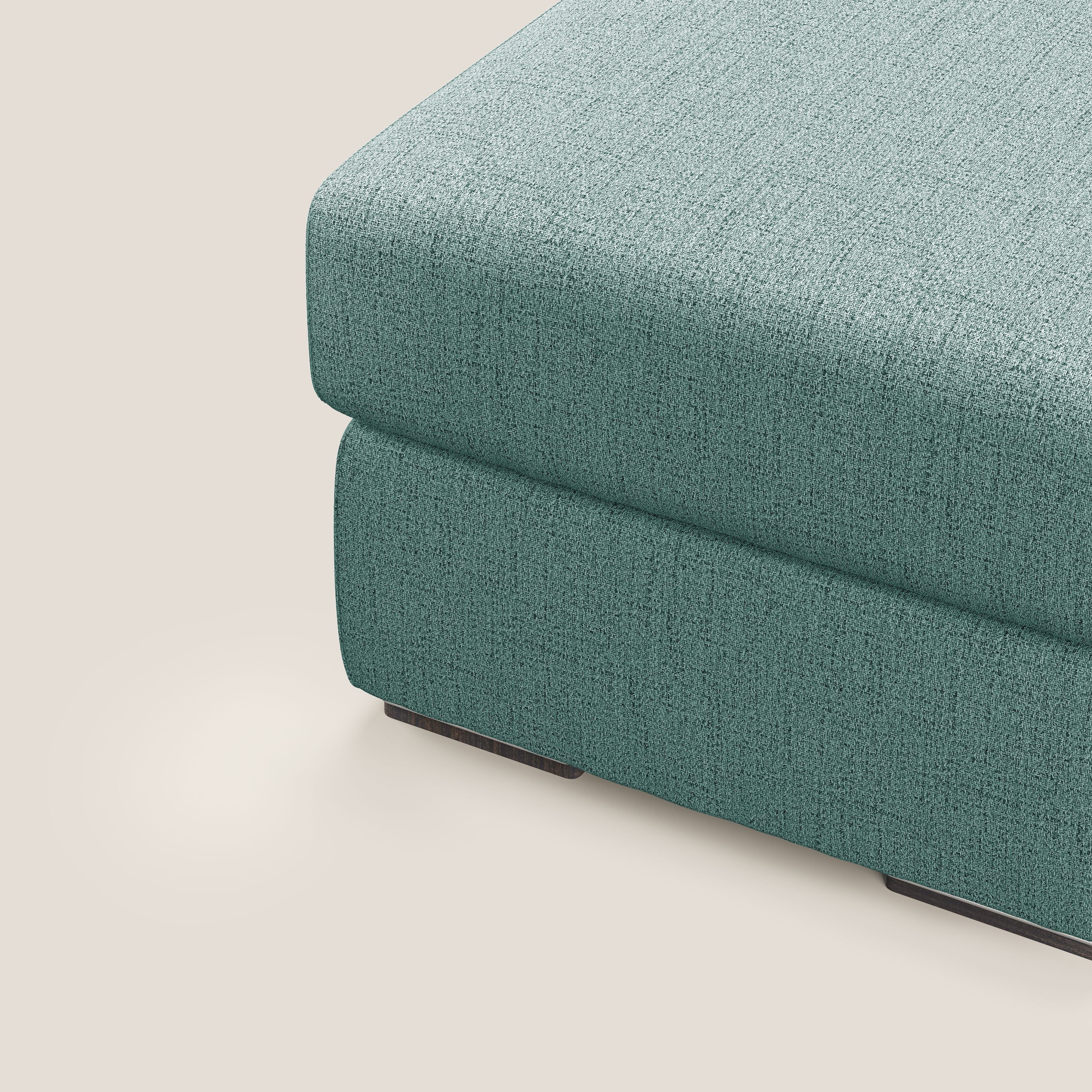Sun pouf coffre en tissu imperméable flammé T03 vert d'eau - Image 5