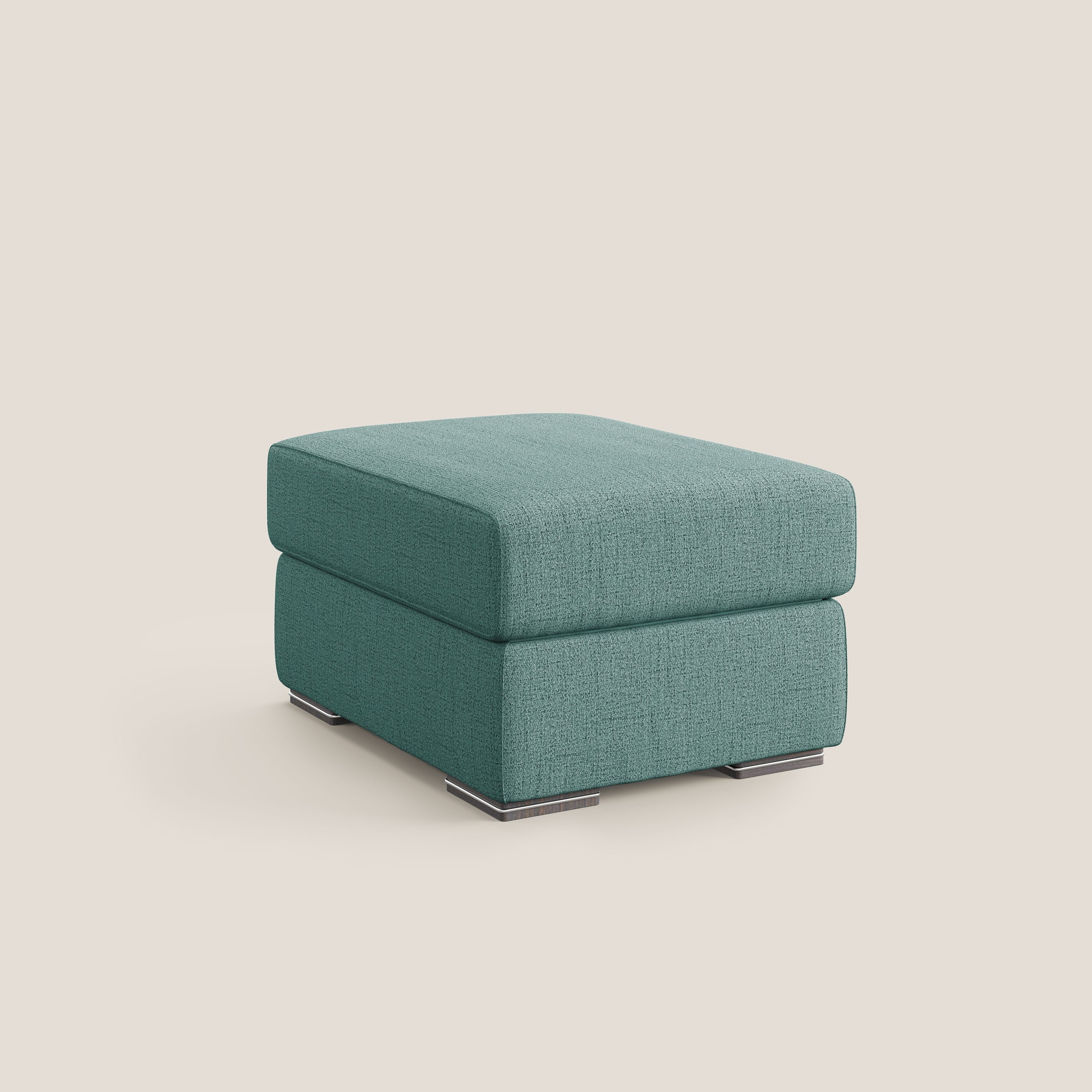 Sun pouf coffre en tissu imperméable flammé T03 vert d'eau - Image 8
