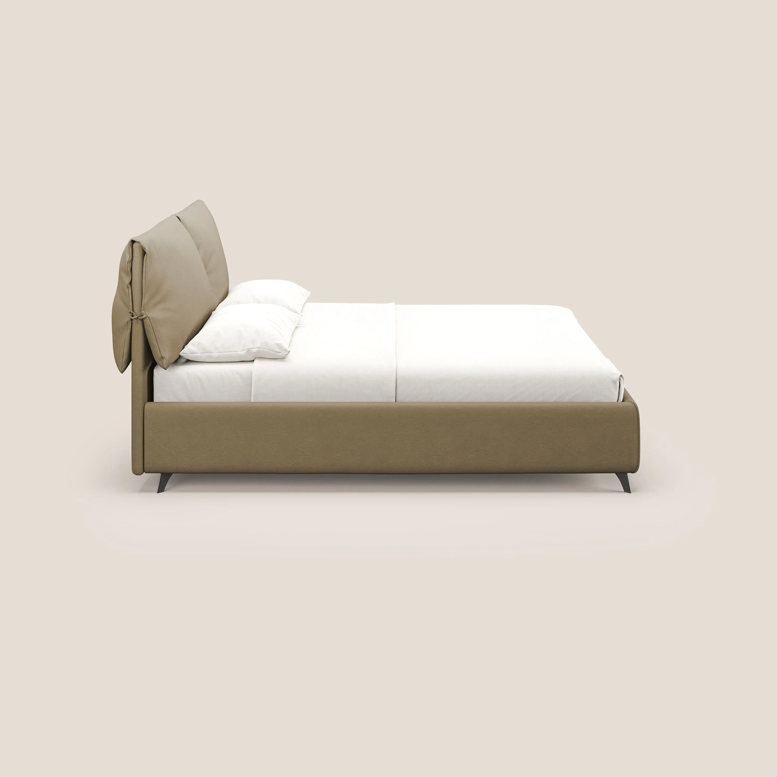 Susan lit rembourré avec coffre complètement déhoussable en microfibre détachable T11 beige - Image 5