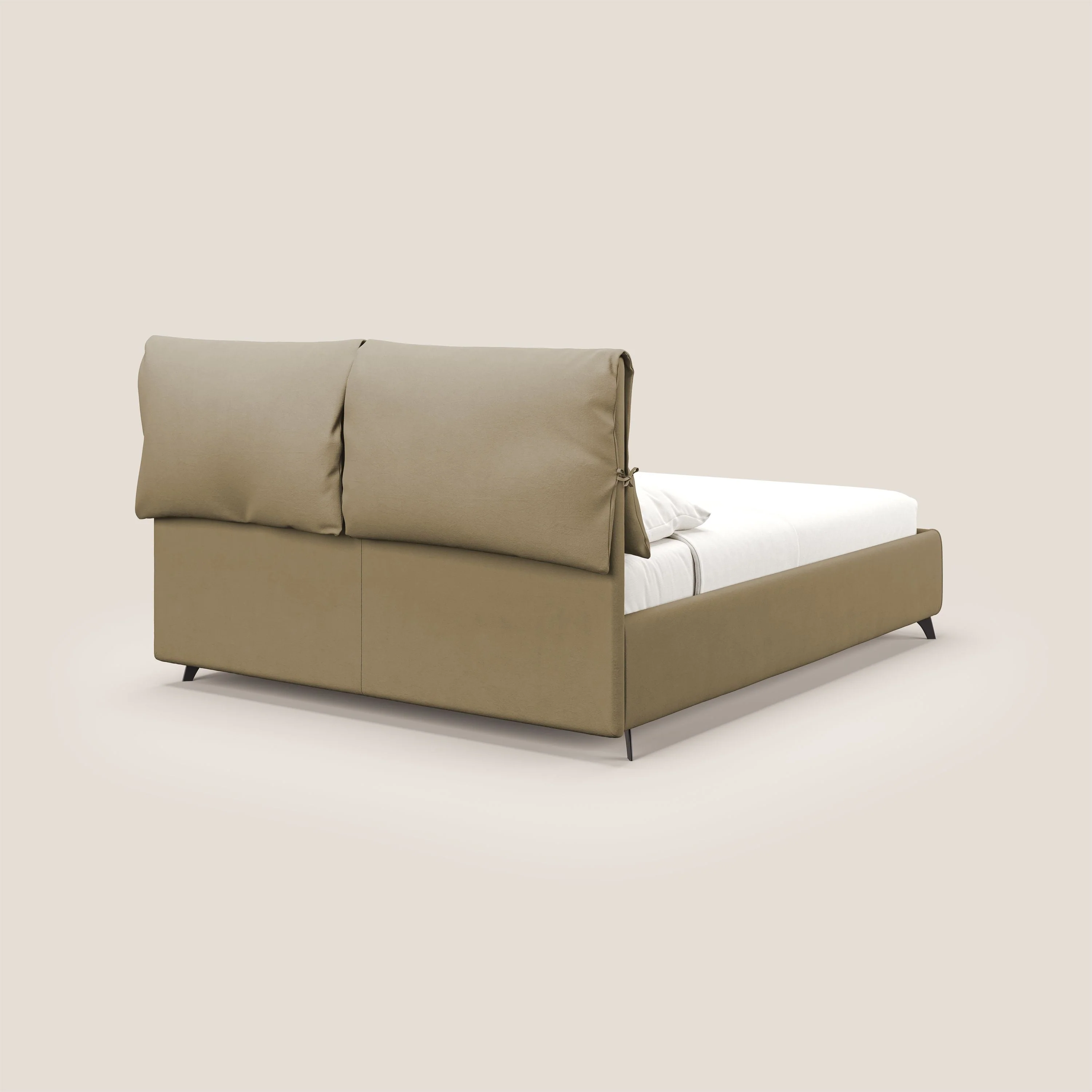 Susan lit rembourré avec coffre complètement déhoussable en microfibre détachable T11 beige - Image 6