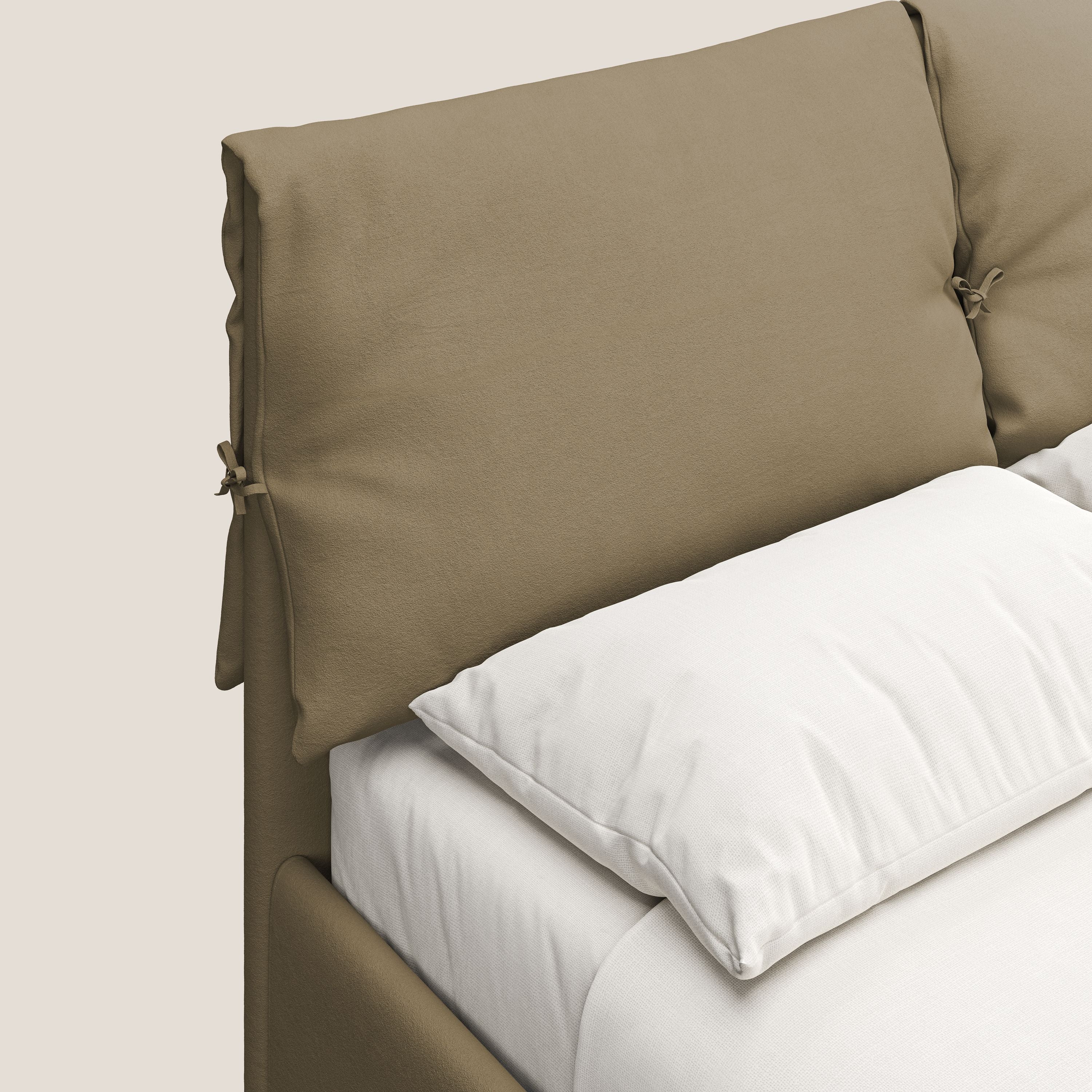 Susan lit rembourré avec coffre complètement déhoussable en microfibre détachable T11 beige - Image 7