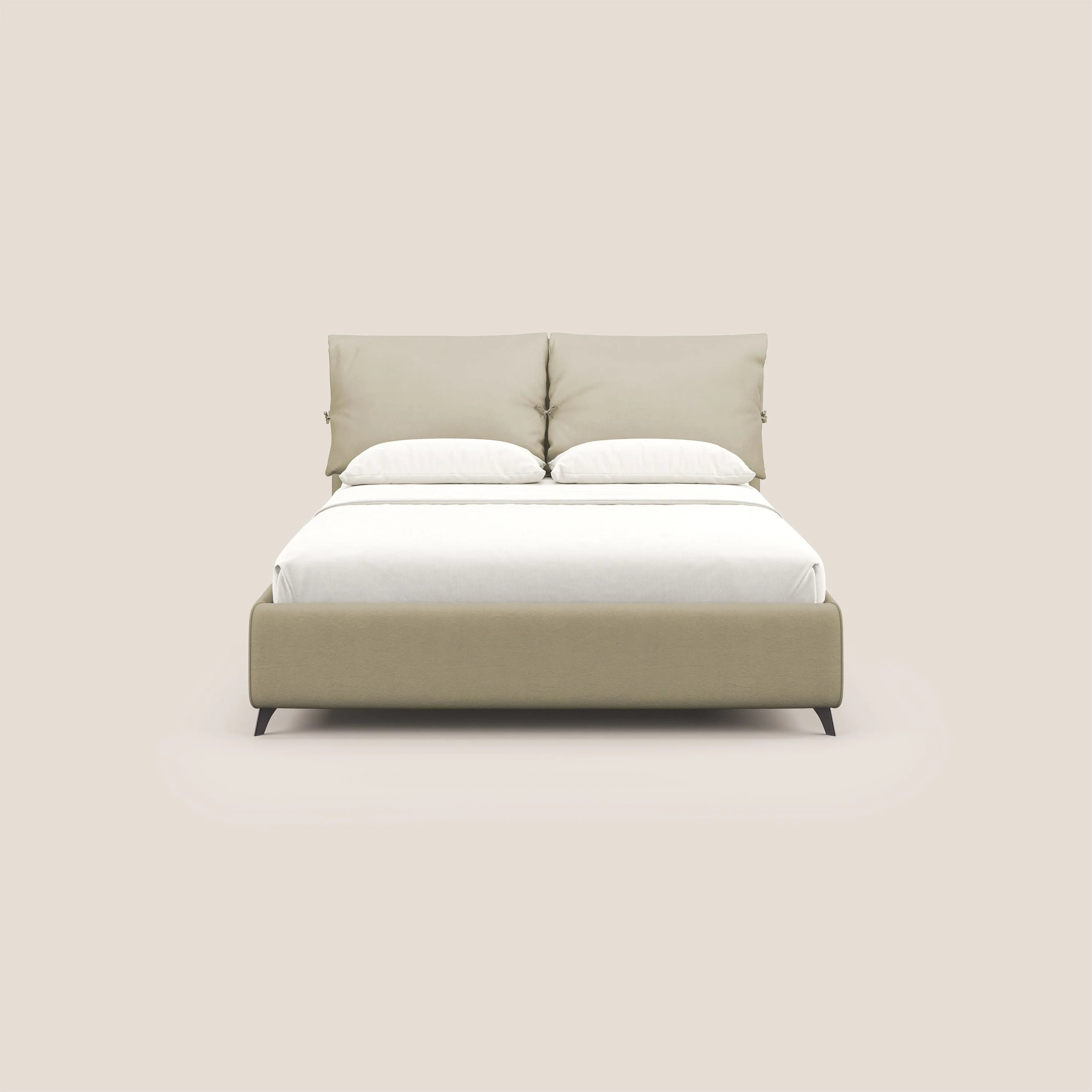 Susan lit rembourré avec coffre complètement déhoussable en microfibre détachable T11 crème - Image 4