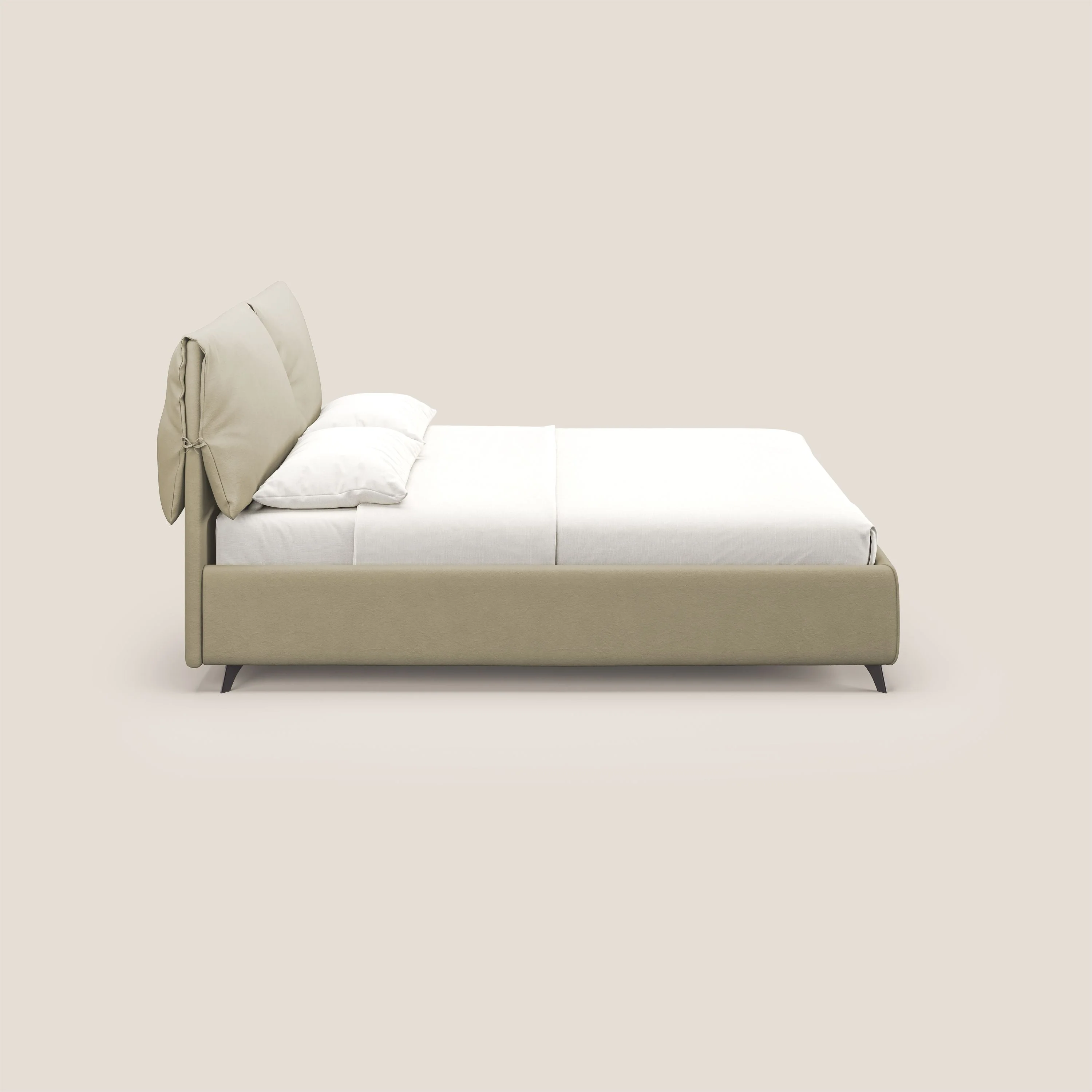 Susan lit rembourré avec coffre complètement déhoussable en microfibre détachable T11 crème - Image 5