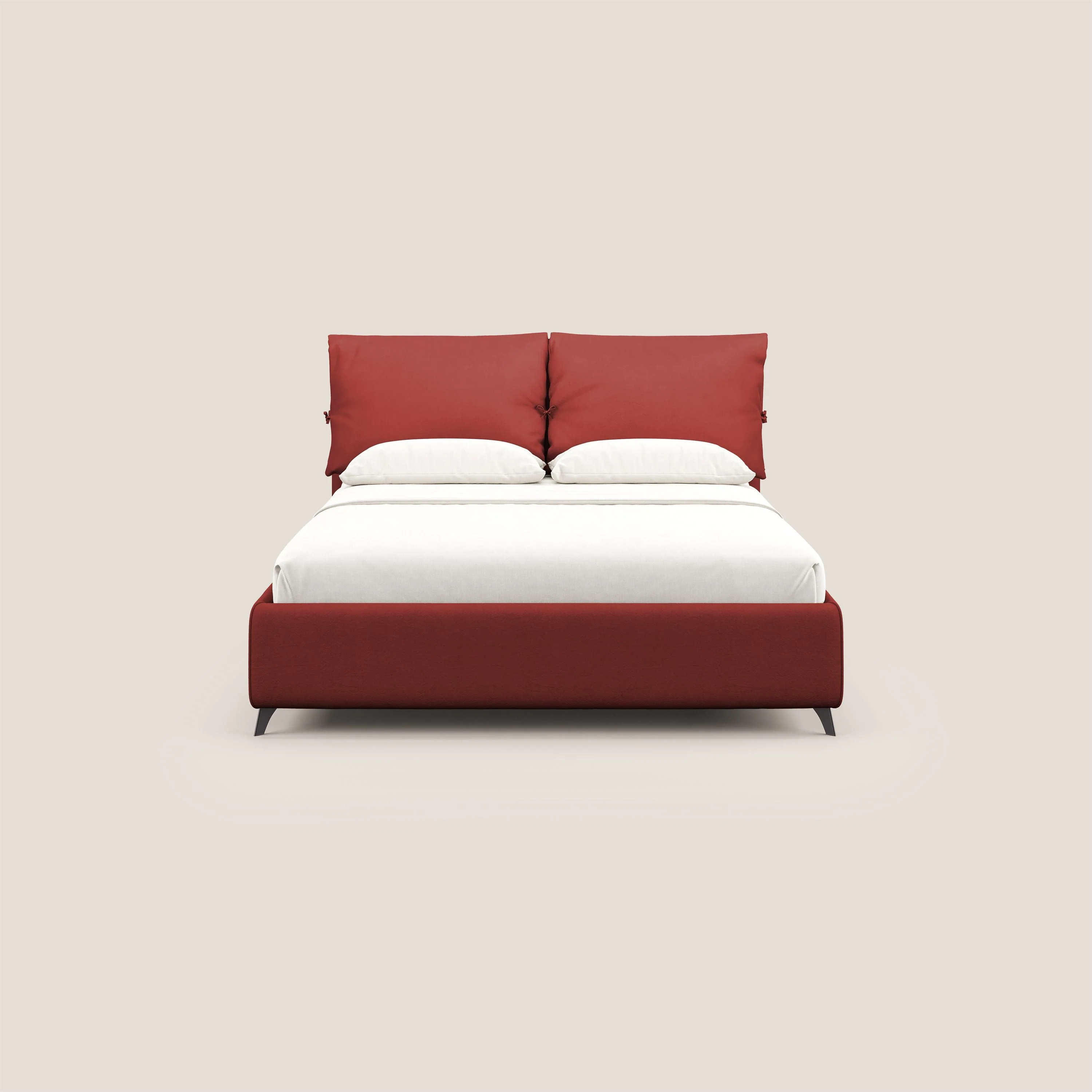 Susan lit rembourré avec coffre complètement déhoussable en microfibre détachable T11 rouge - Image 3