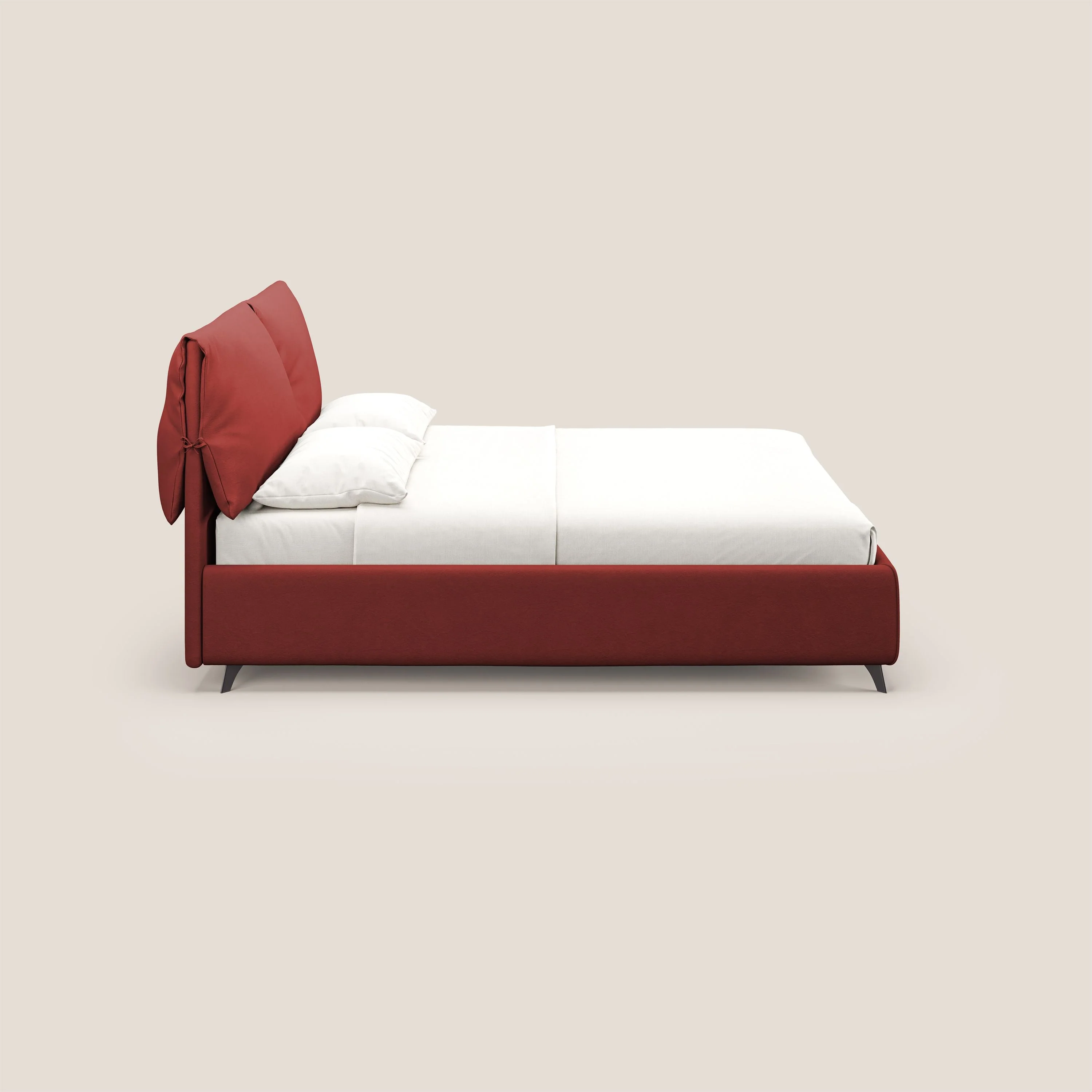 Susan lit rembourré avec coffre complètement déhoussable en microfibre détachable T11 rouge - Image 5